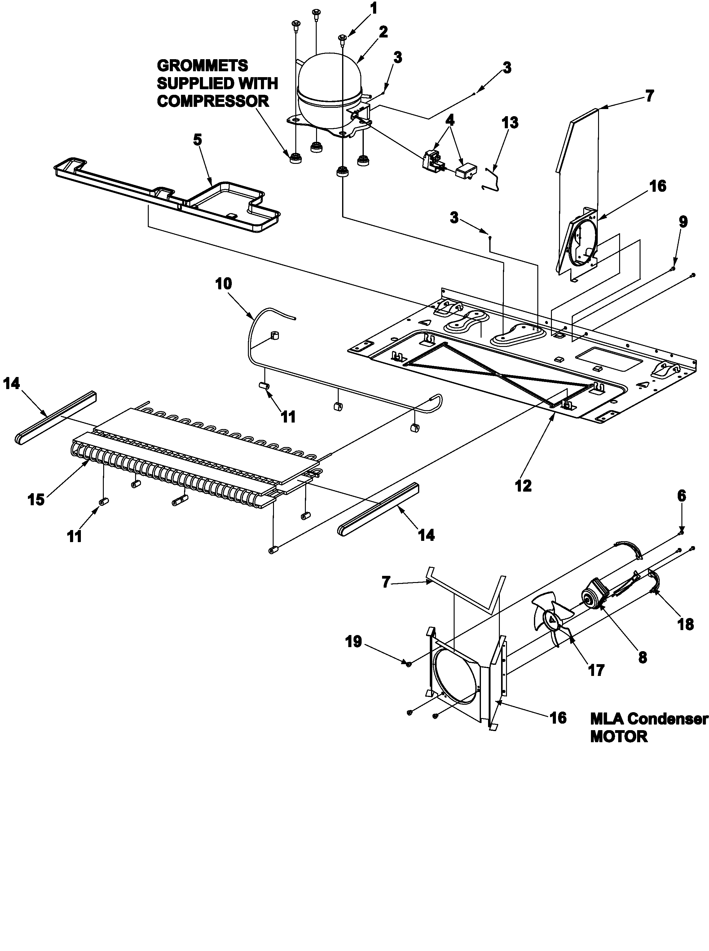 Amana ASD2621KRZ compressor diagram