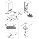 Maytag MBF2556KEB evaporator/evap motor/front rollers diagram