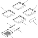 Maytag MBL2556KES refrigerator shelves diagram