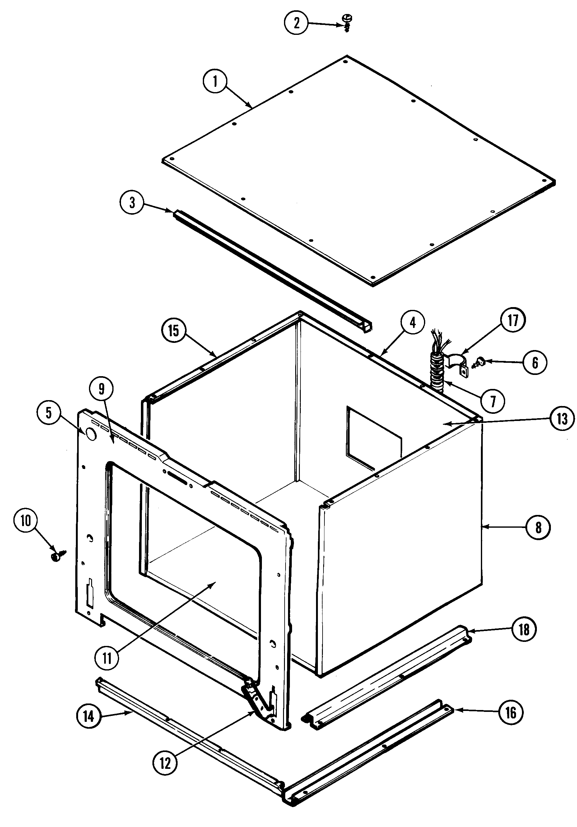 Jenn-Air W2720B-C body diagram