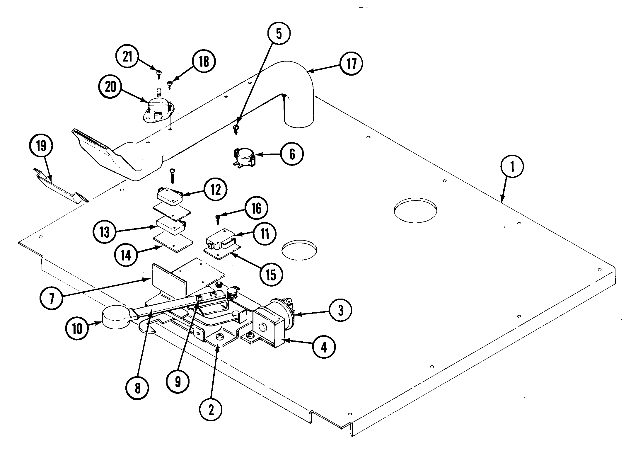Jenn-Air W2720B-C internal controls diagram