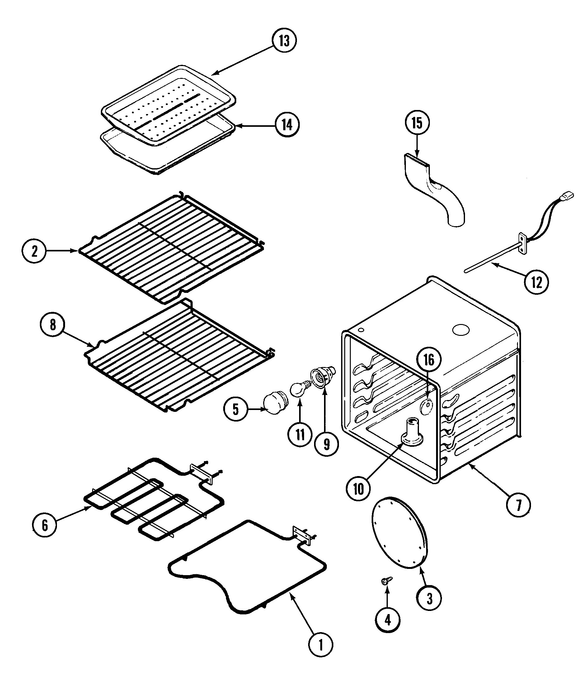 Jenn-Air SVE47100W oven diagram