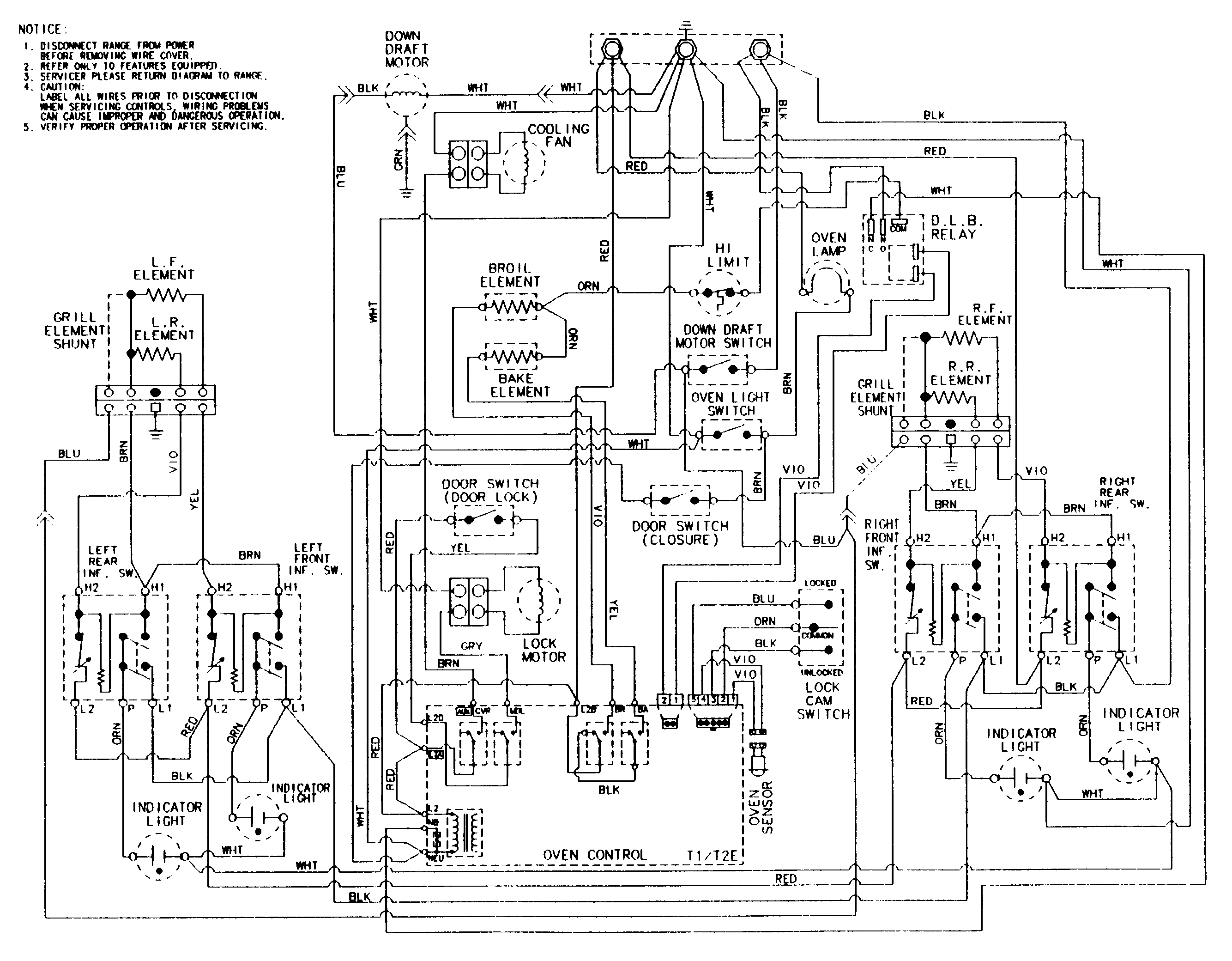 Jenn-Air SVE47100W wiring information(sve47100bc/wc ser 14) diagram