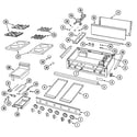 Dynasty DCT484G top assembly/gas controls diagram
