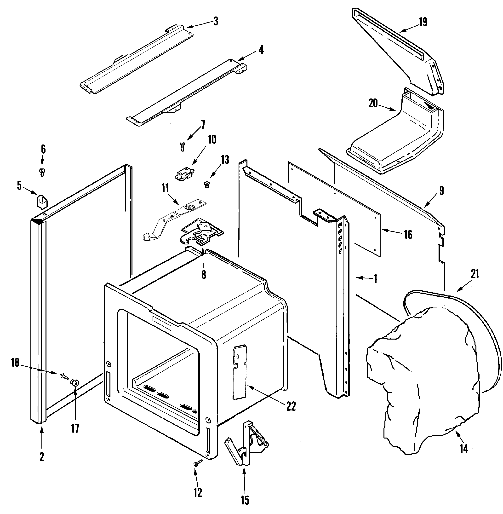 Maytag MGR5752BDQ body diagram