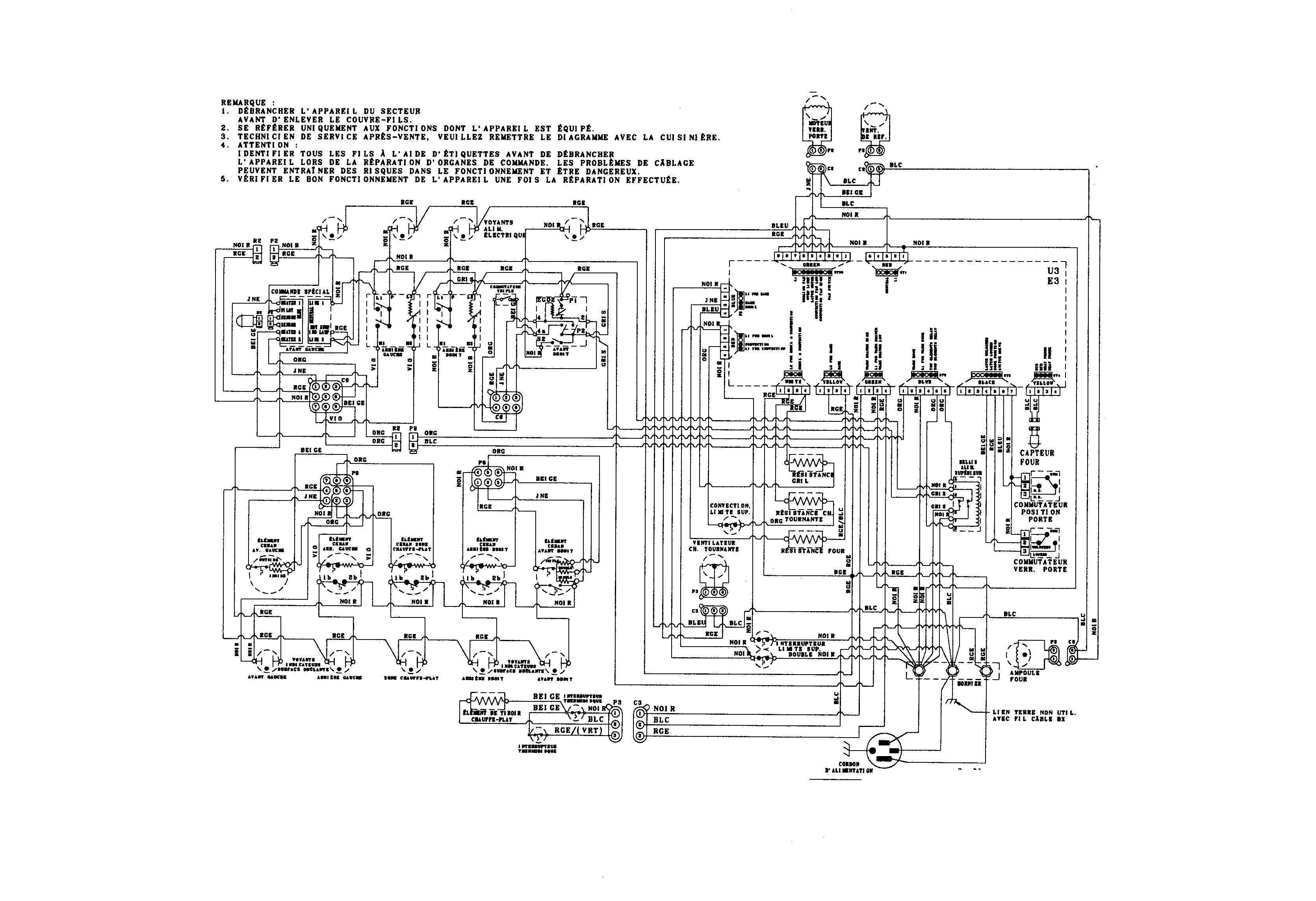 Jenn-Air JES8850BCS wiring information (french) diagram