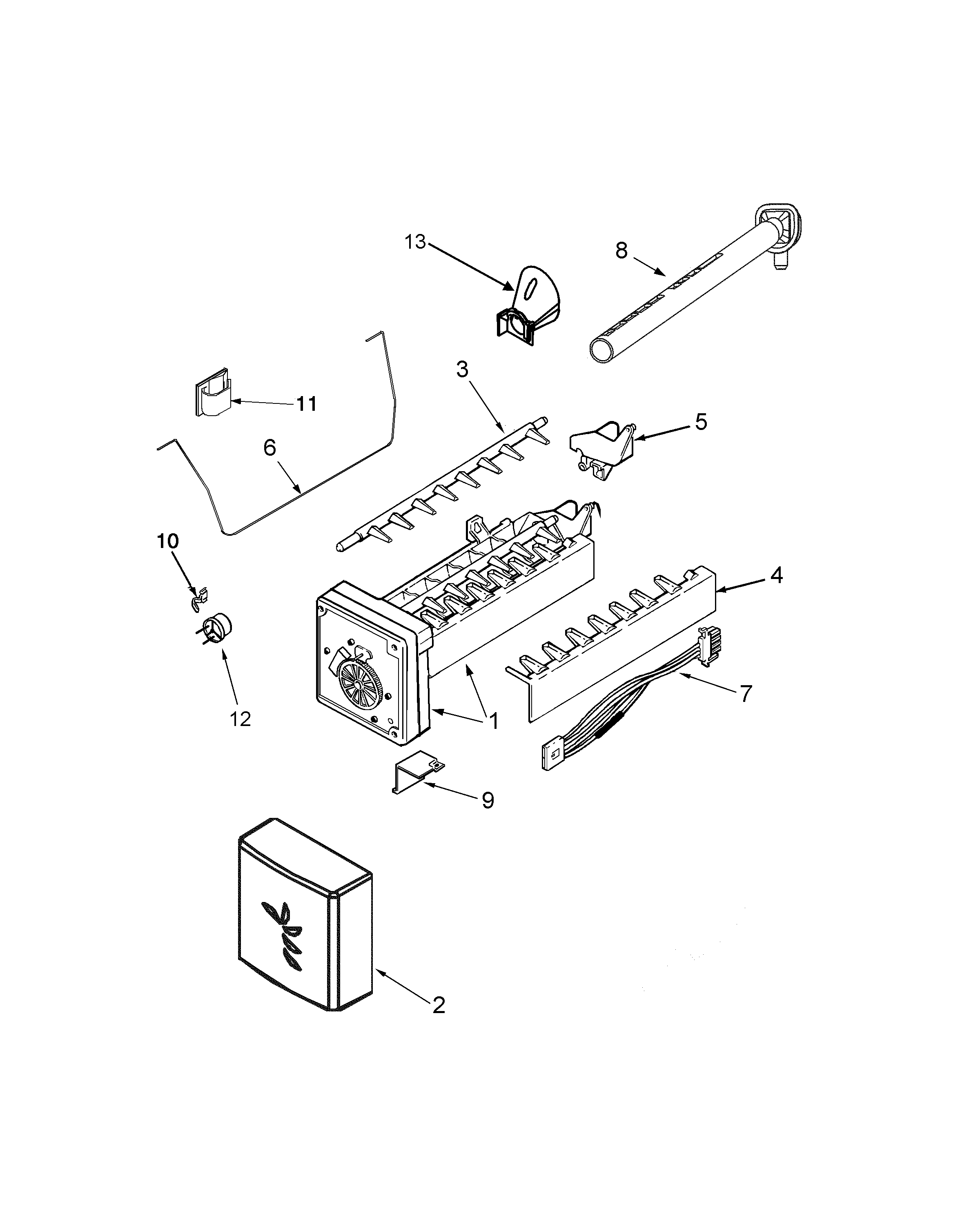 Maytag MSD2660KES ice maker diagram