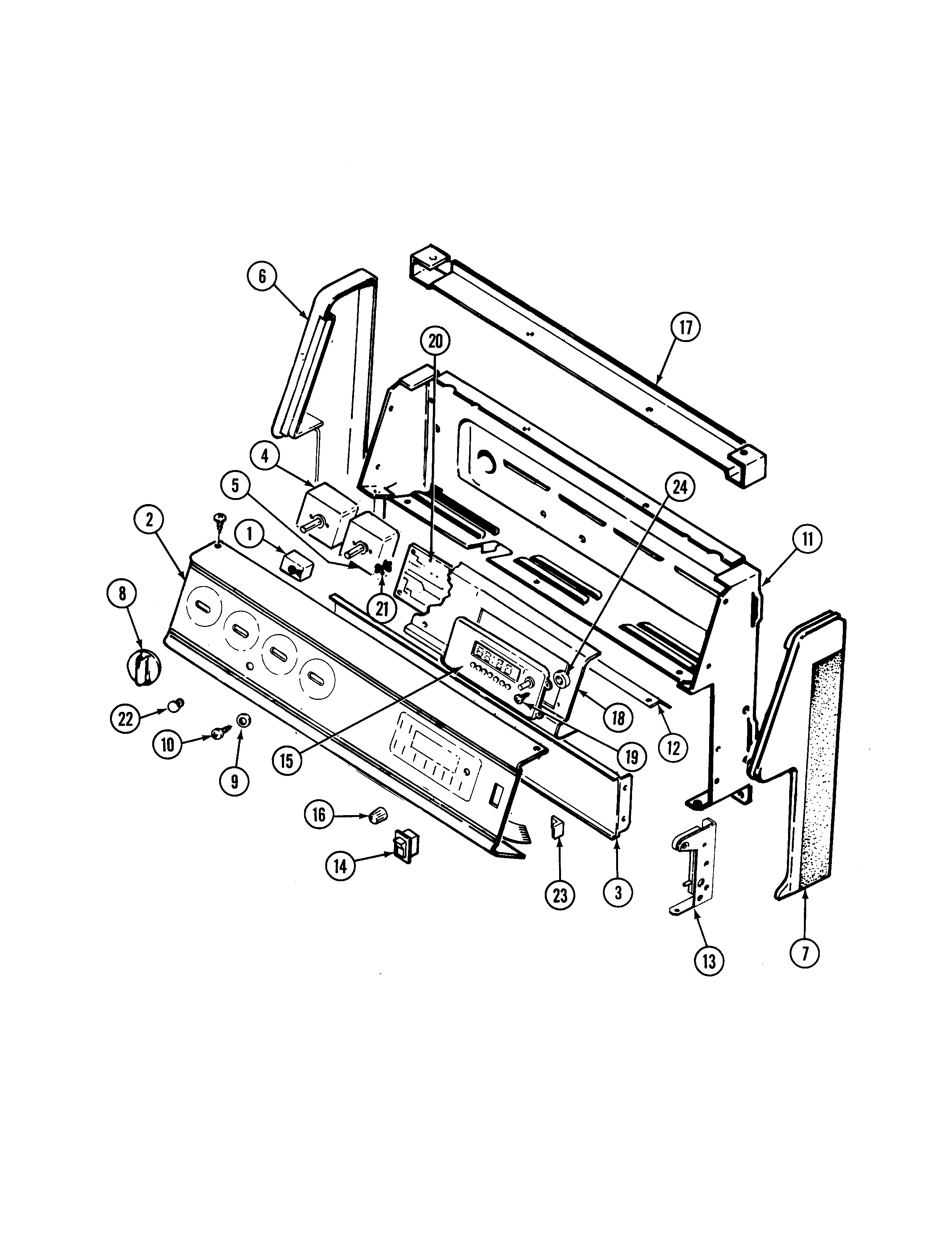 Norge N3878VRV control panel diagram