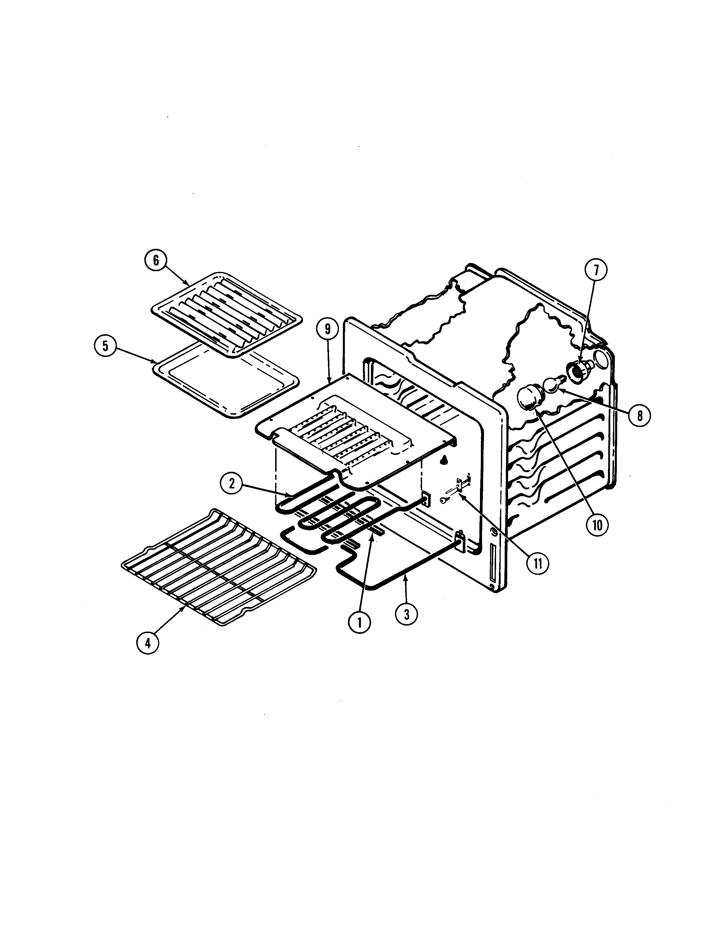 Norge N3878VRV oven diagram