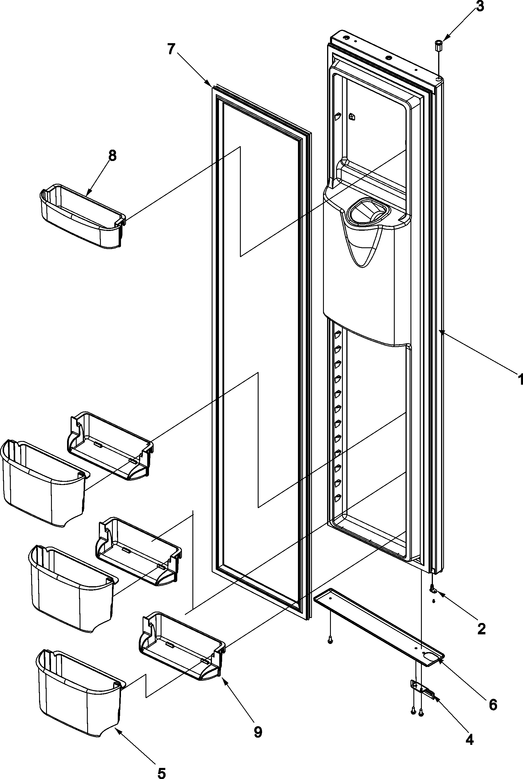 Amana ACD2238HTS freezer door diagram