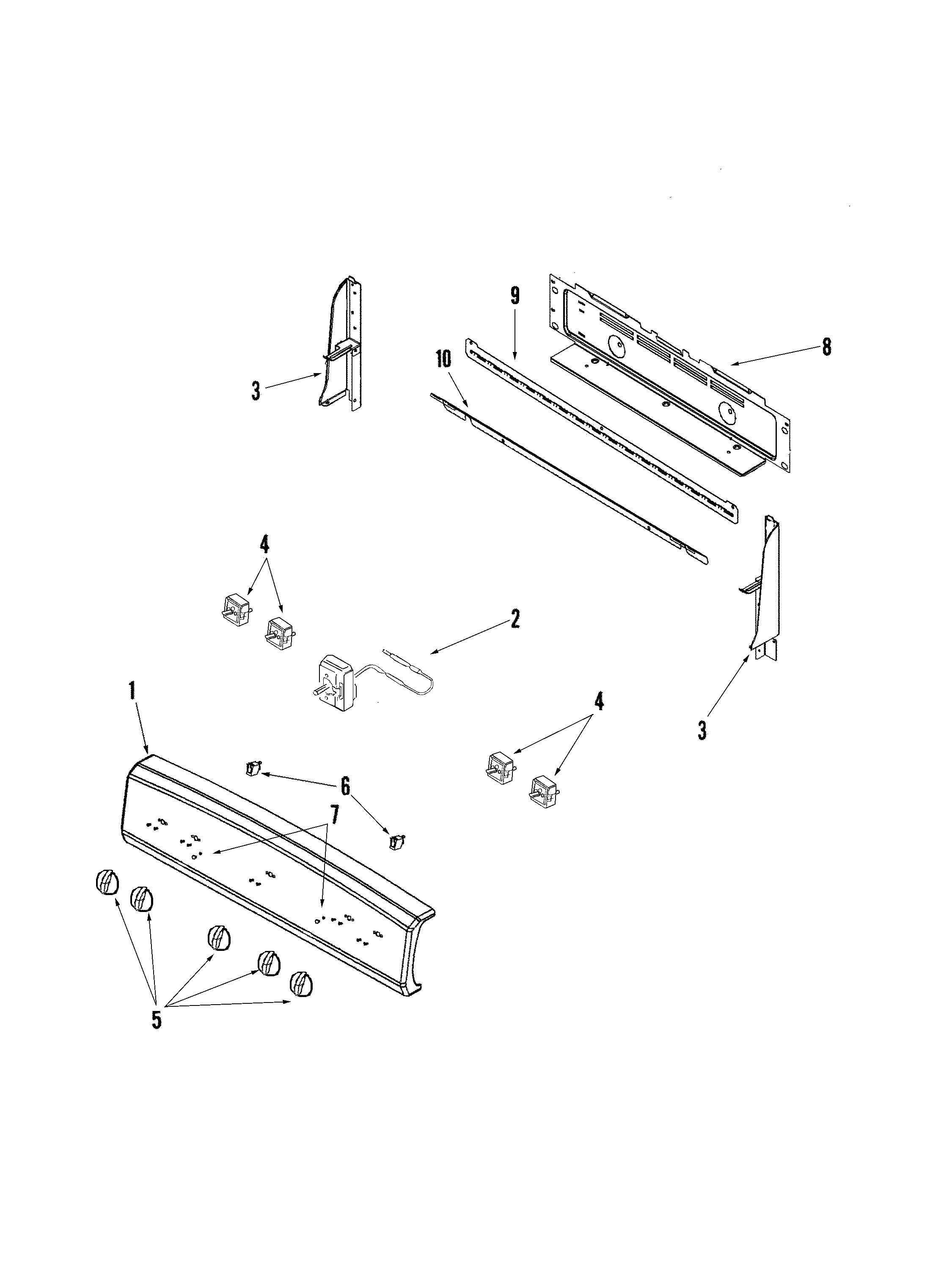 Magic Chef CER1115AAH control panel diagram