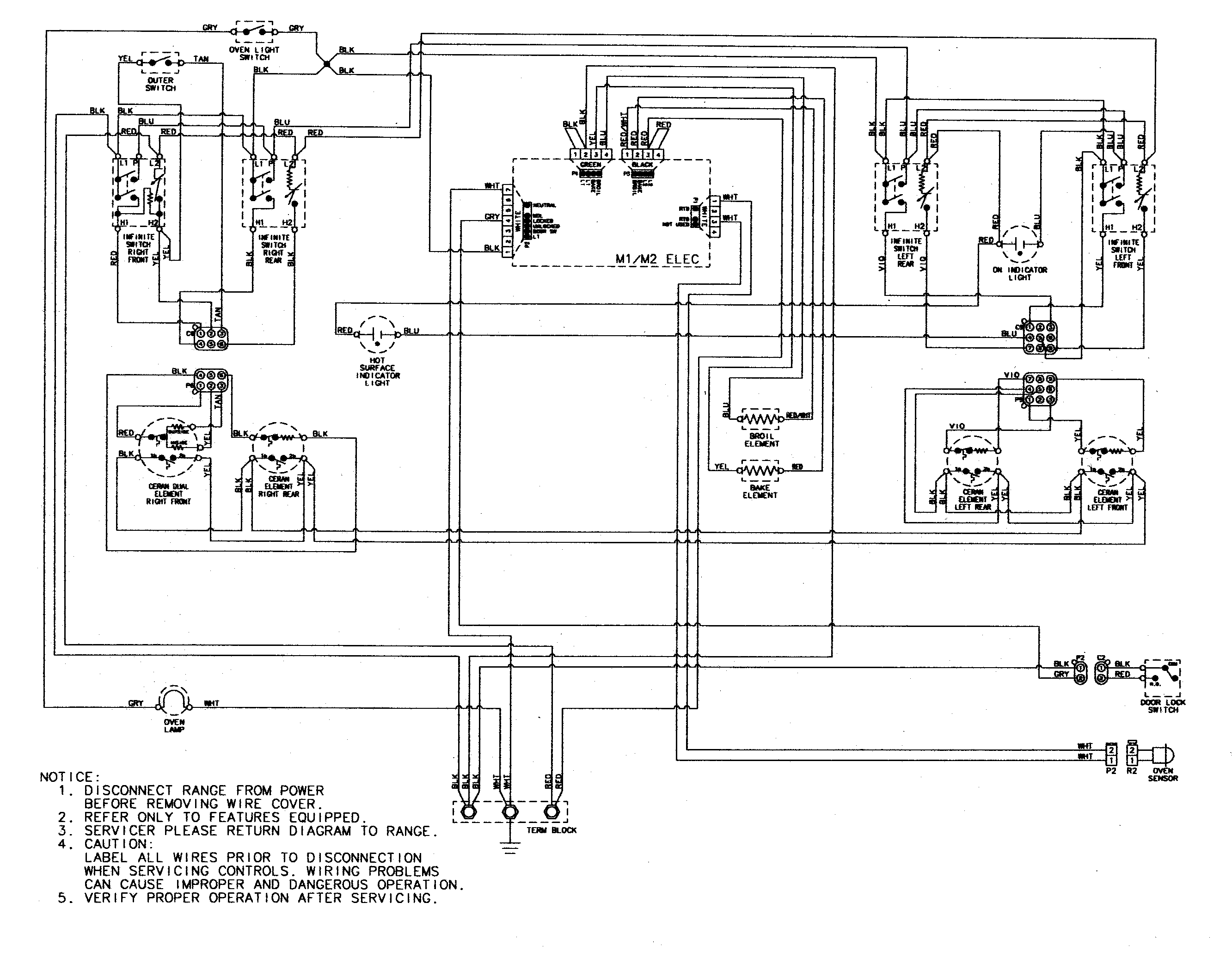 Crosley CE38800AAW wiring information diagram