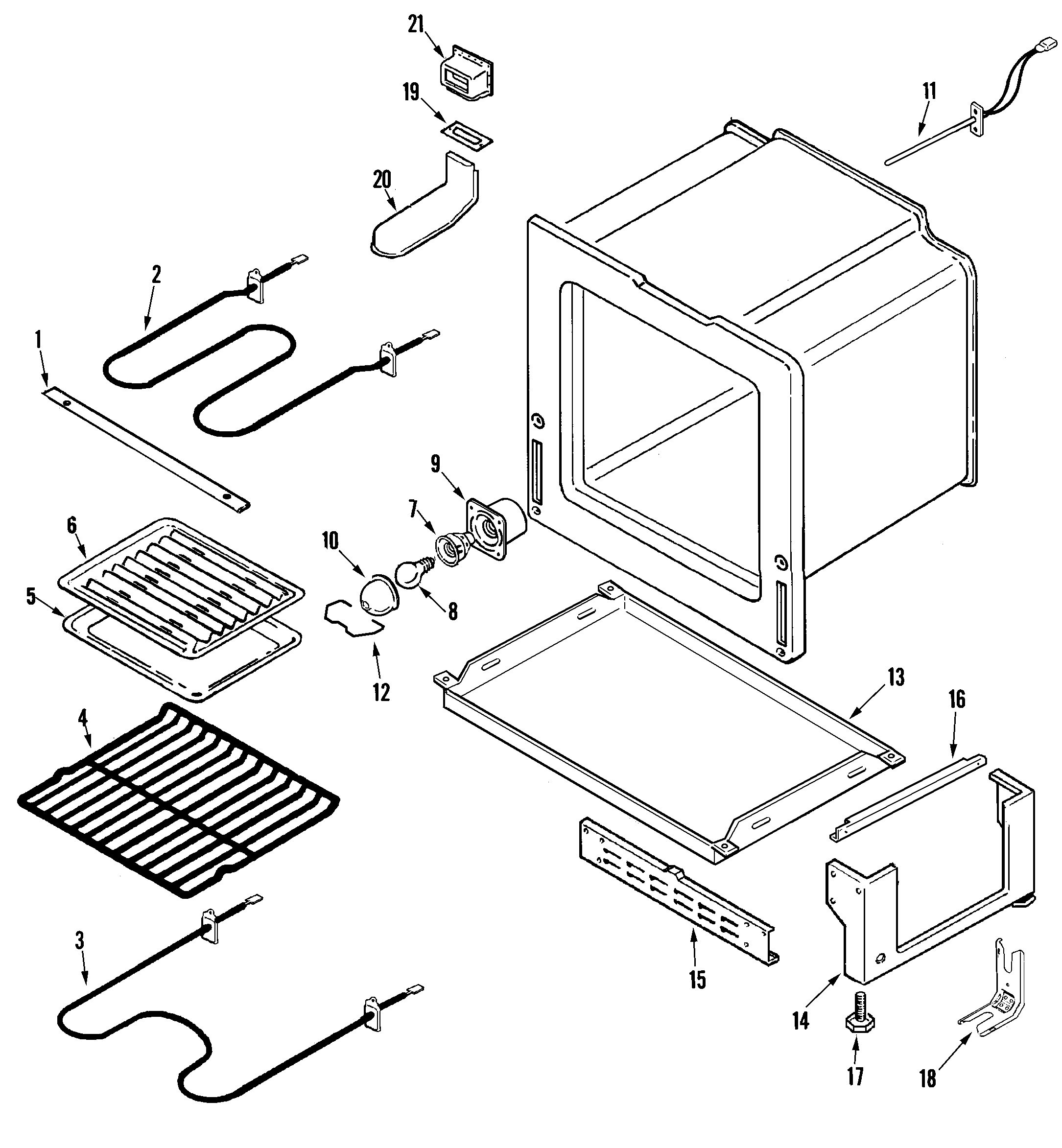 Maytag MER5752ACW oven/base diagram