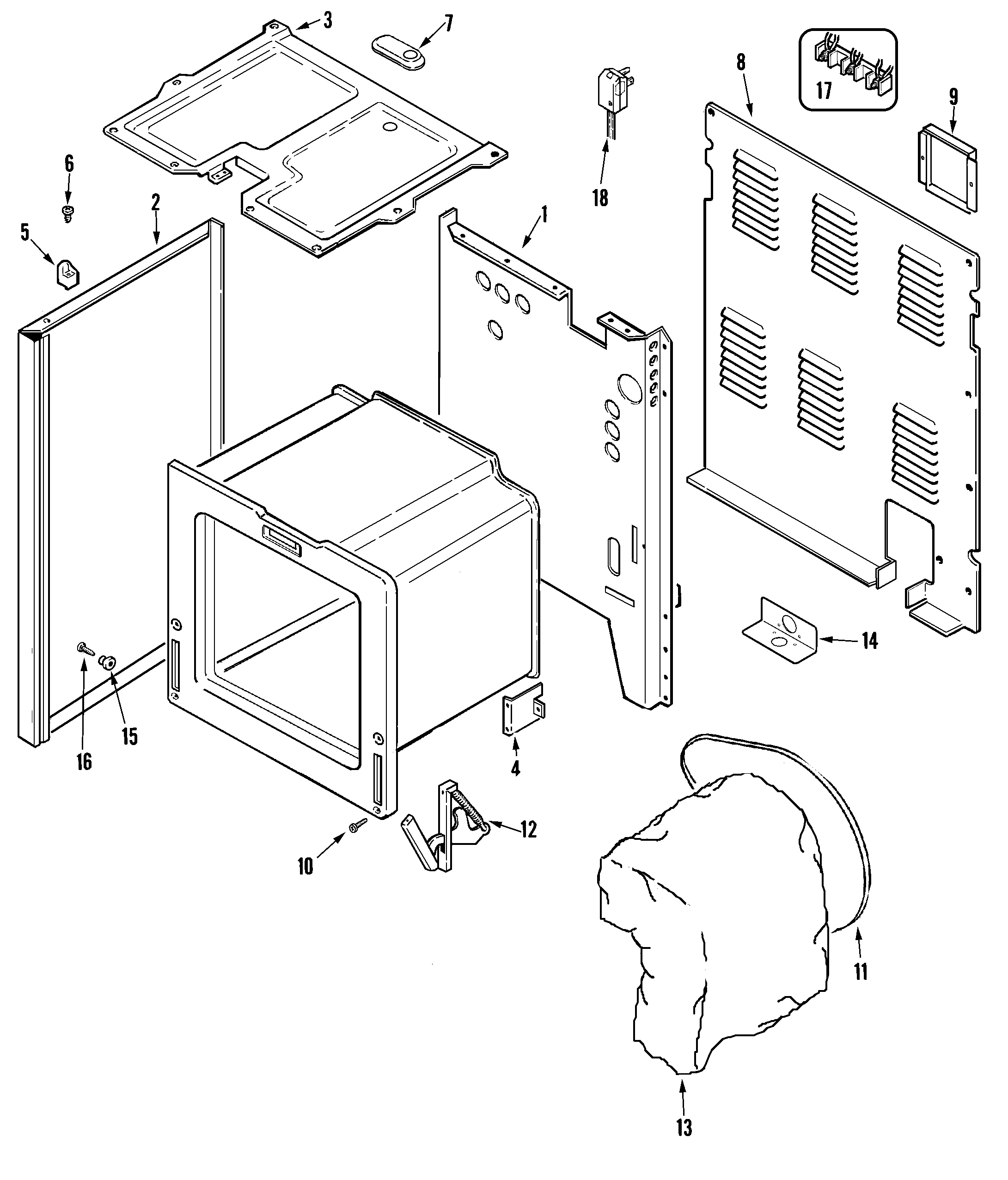 Maytag PER4311ACW body diagram