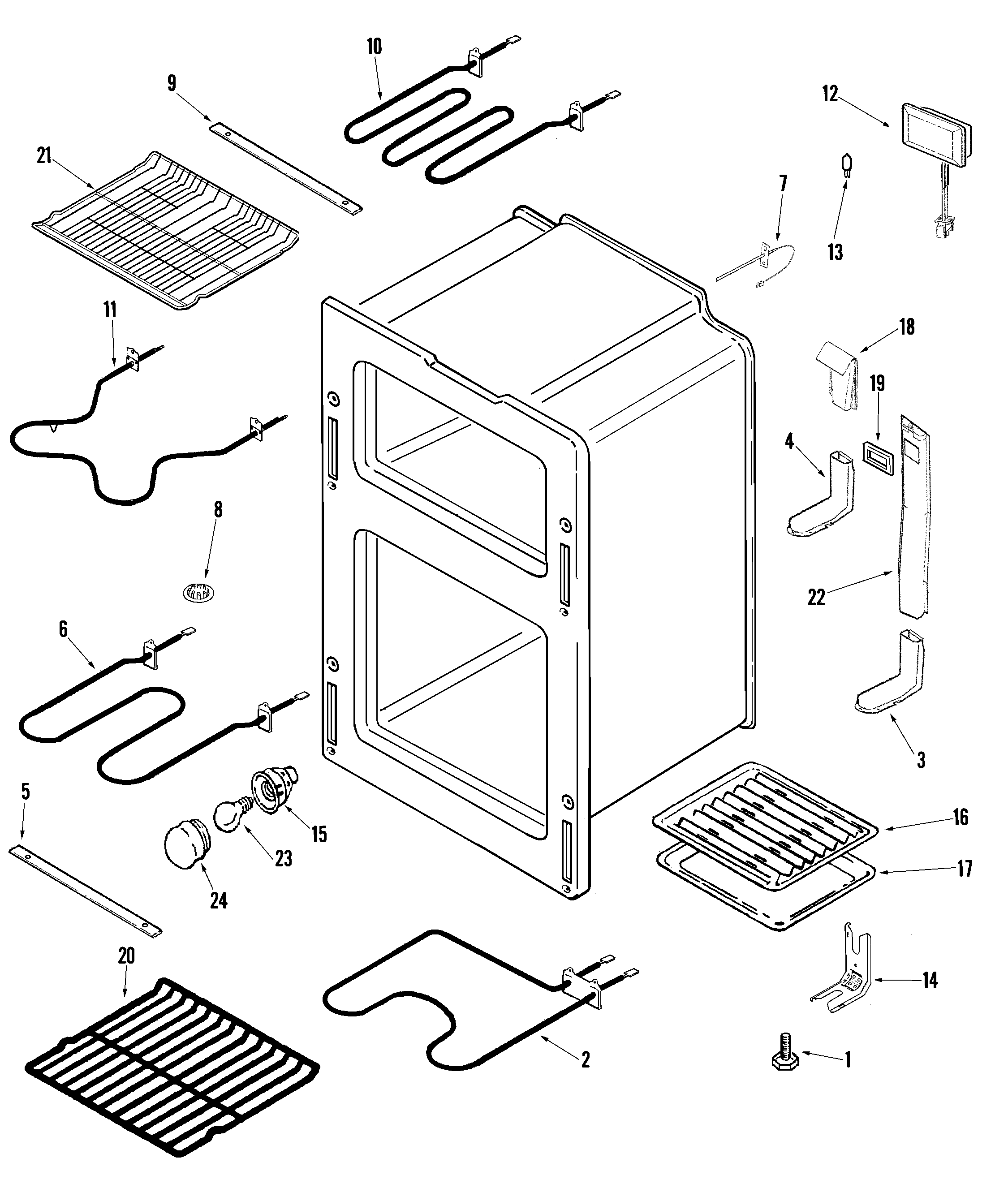 Maytag MER6755ACW oven diagram