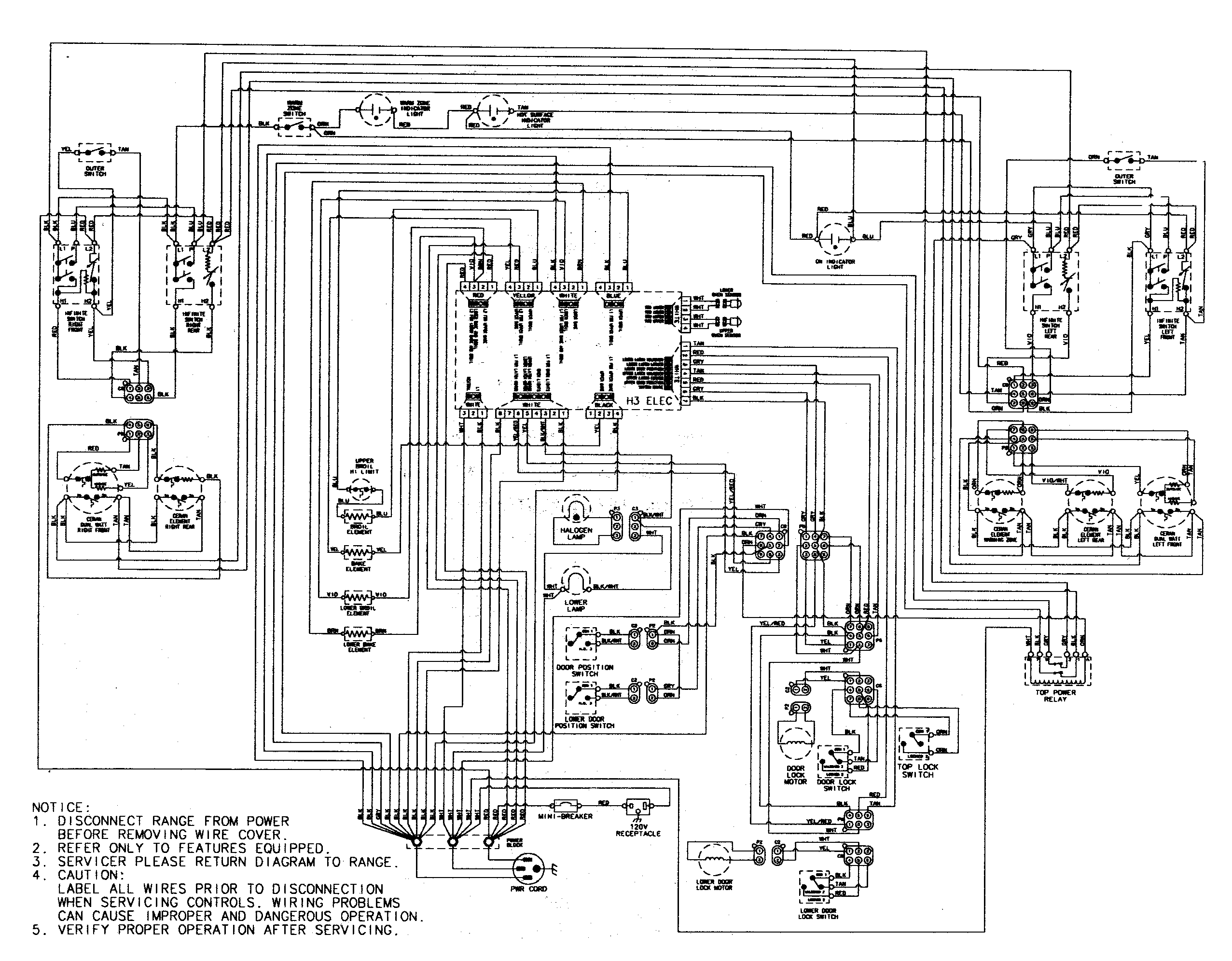 Maytag MER6775ACS wiring information diagram