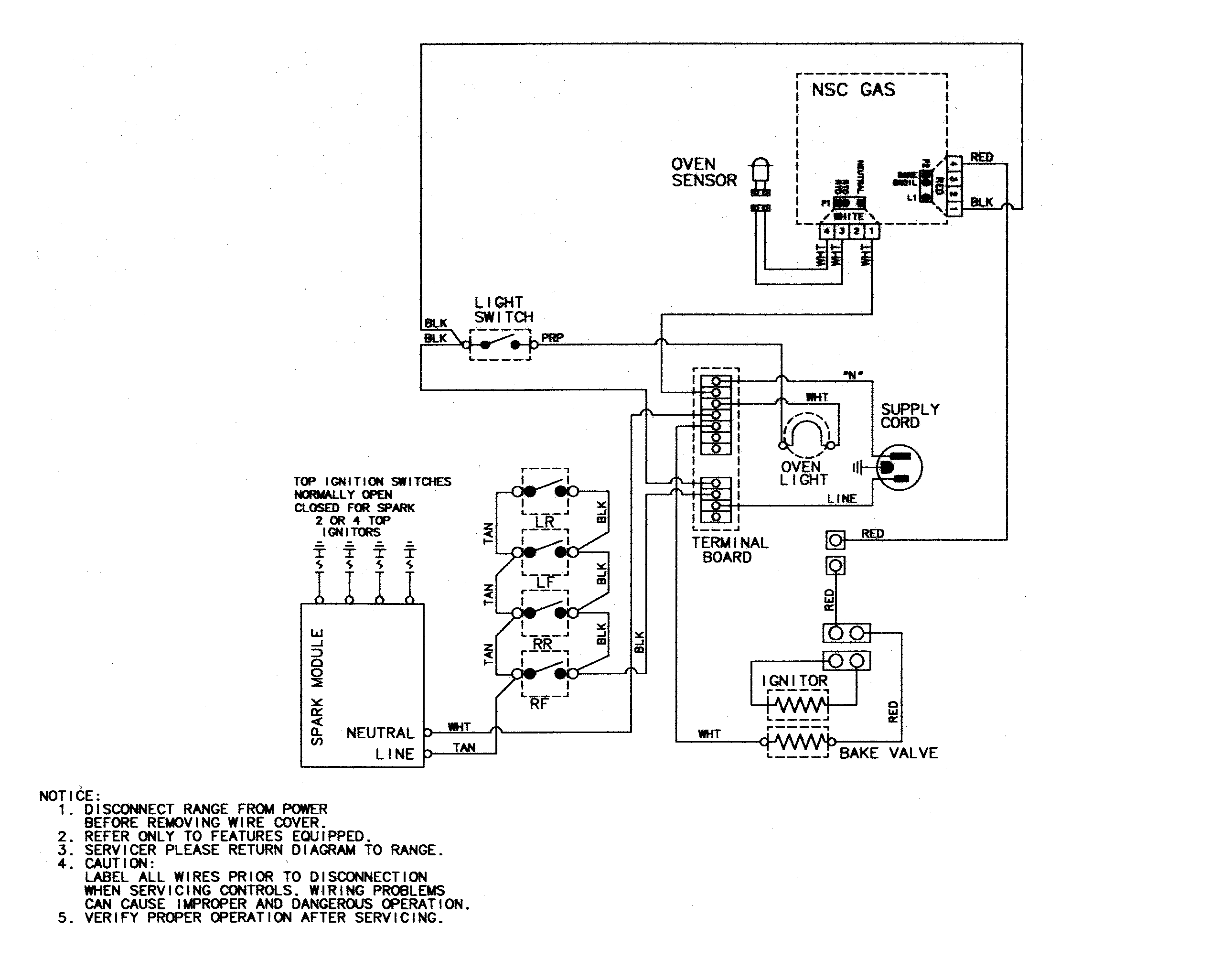 Magic Chef CGR1425ADQ wiring information diagram