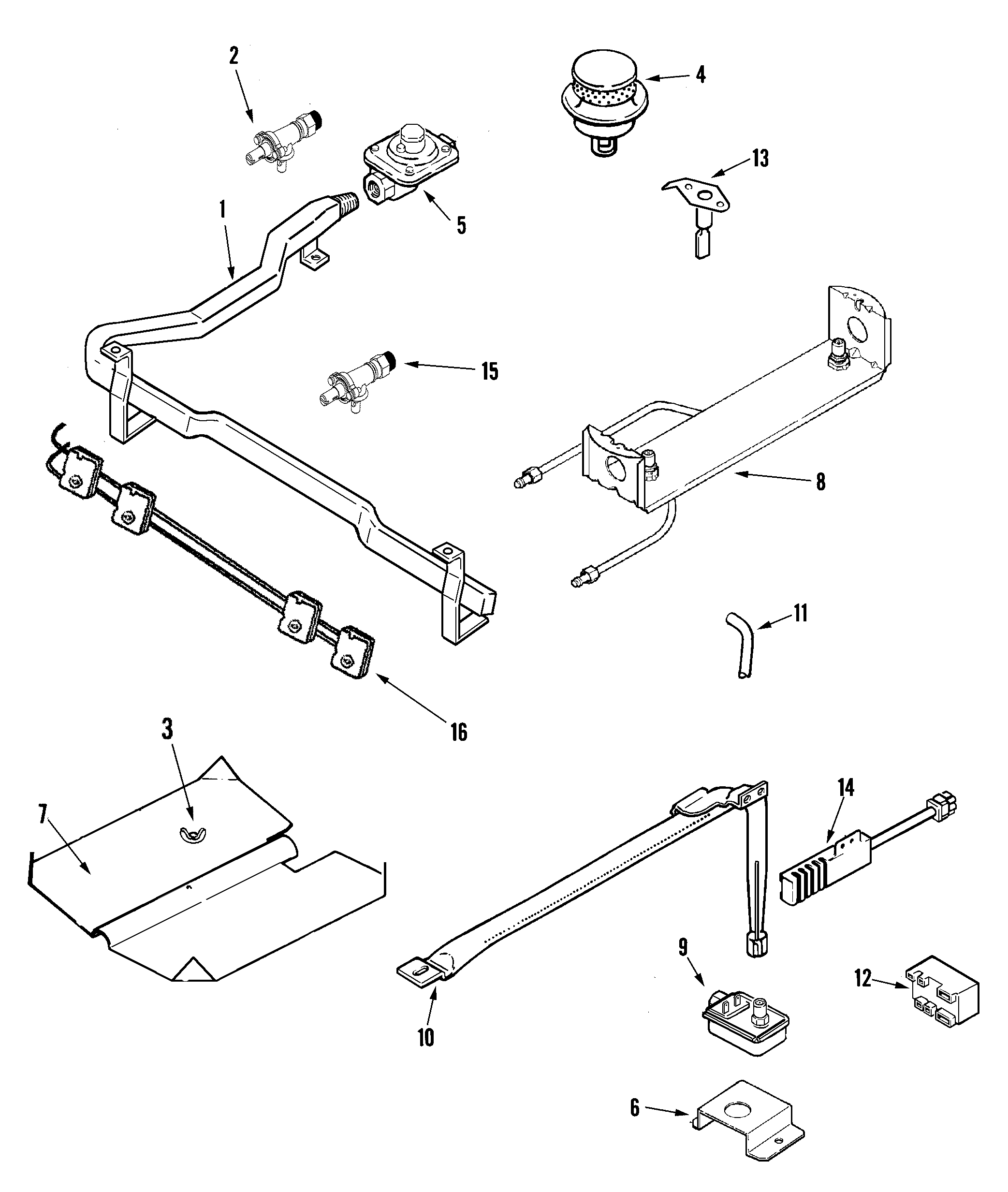 Maytag MGR4452ADQ gas controls diagram