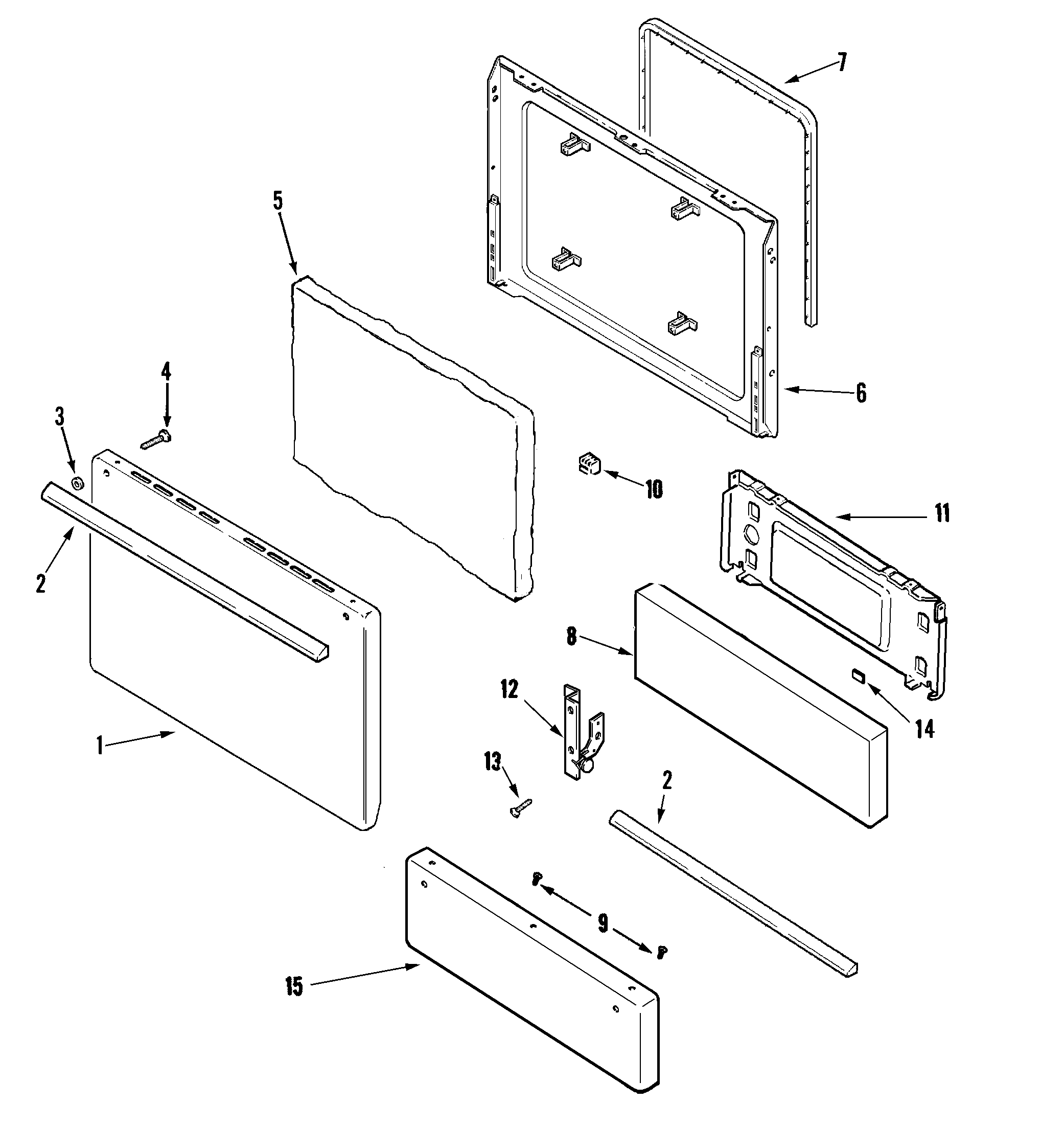 Amana AGR4400ADW door/drawer diagram