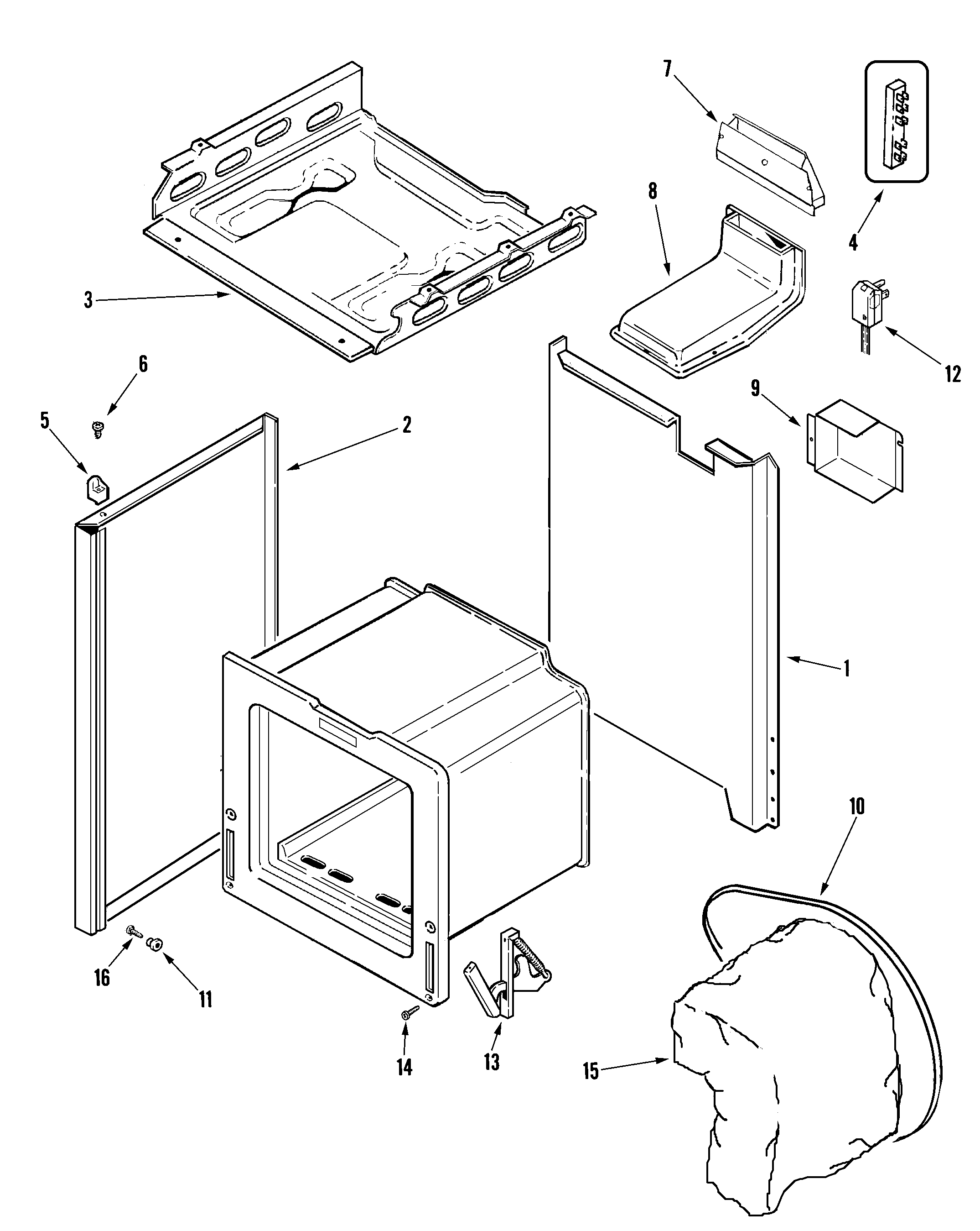 Magic Chef CGR1110ADW body diagram