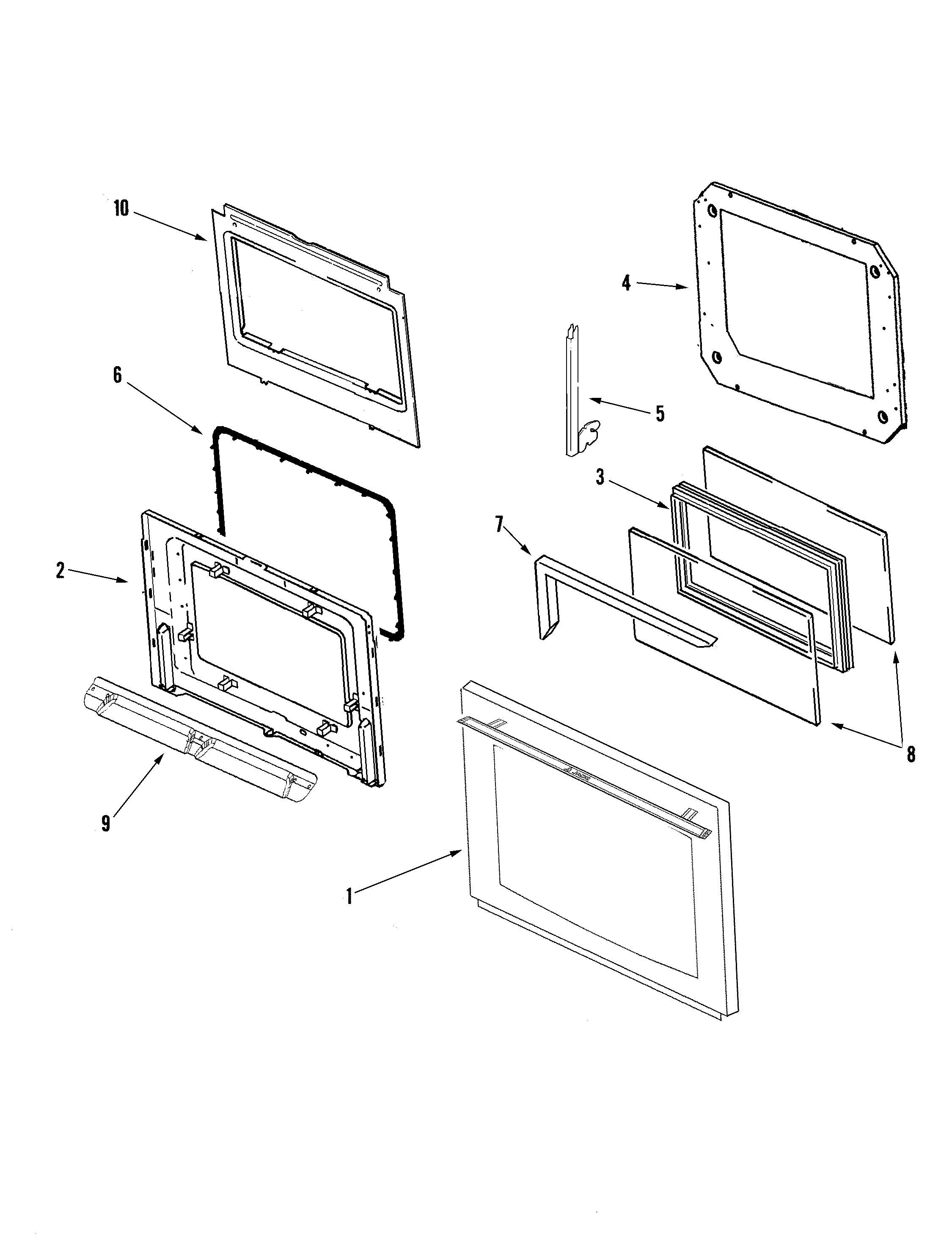 Jade RJDO3003A door diagram