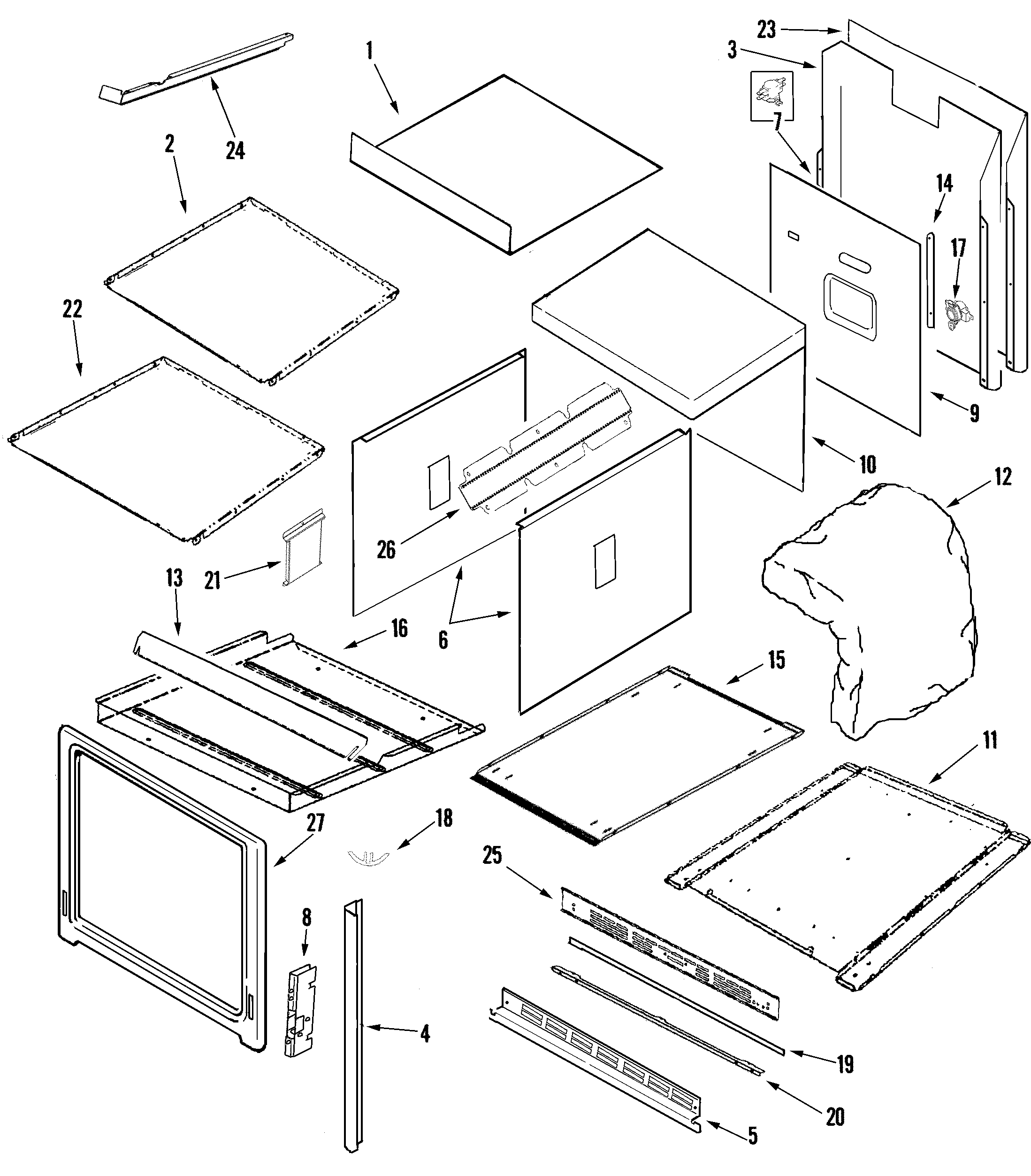 Jade RJDO2703A body diagram