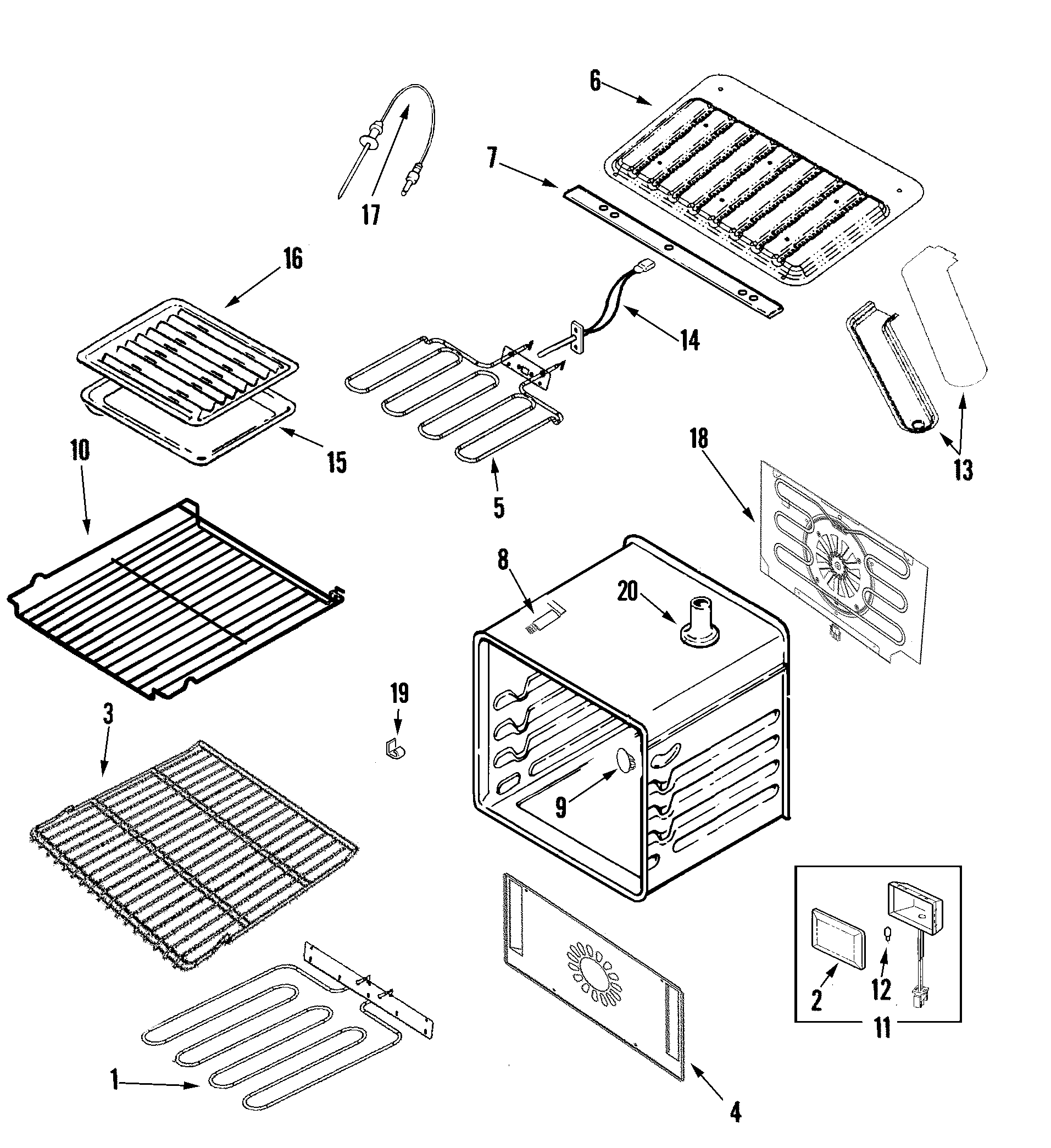 Jade RJDO2702A oven diagram