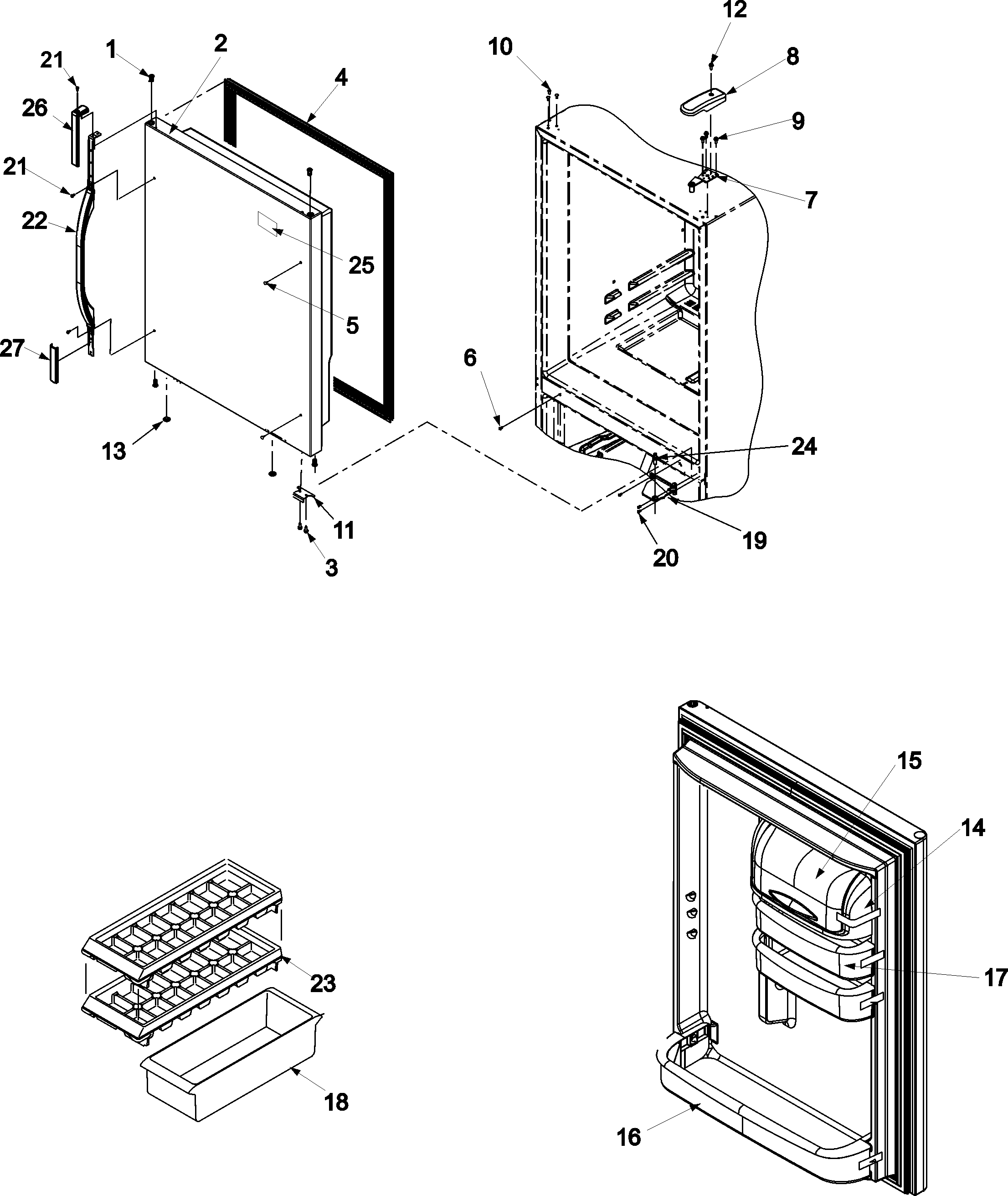 Amana ABB2221FEZ refrigerator door diagram