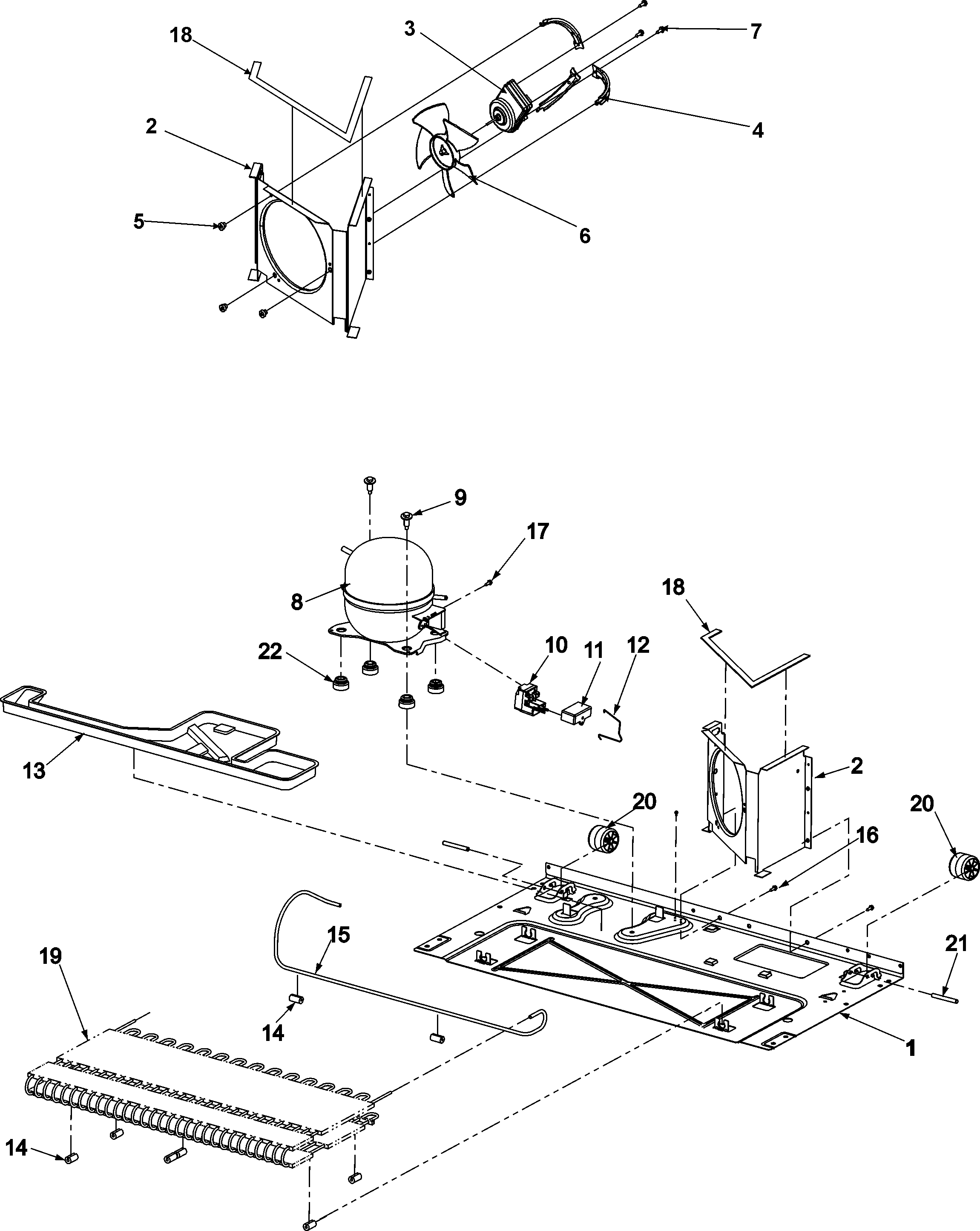 Amana ABB2221FEZ compressor diagram