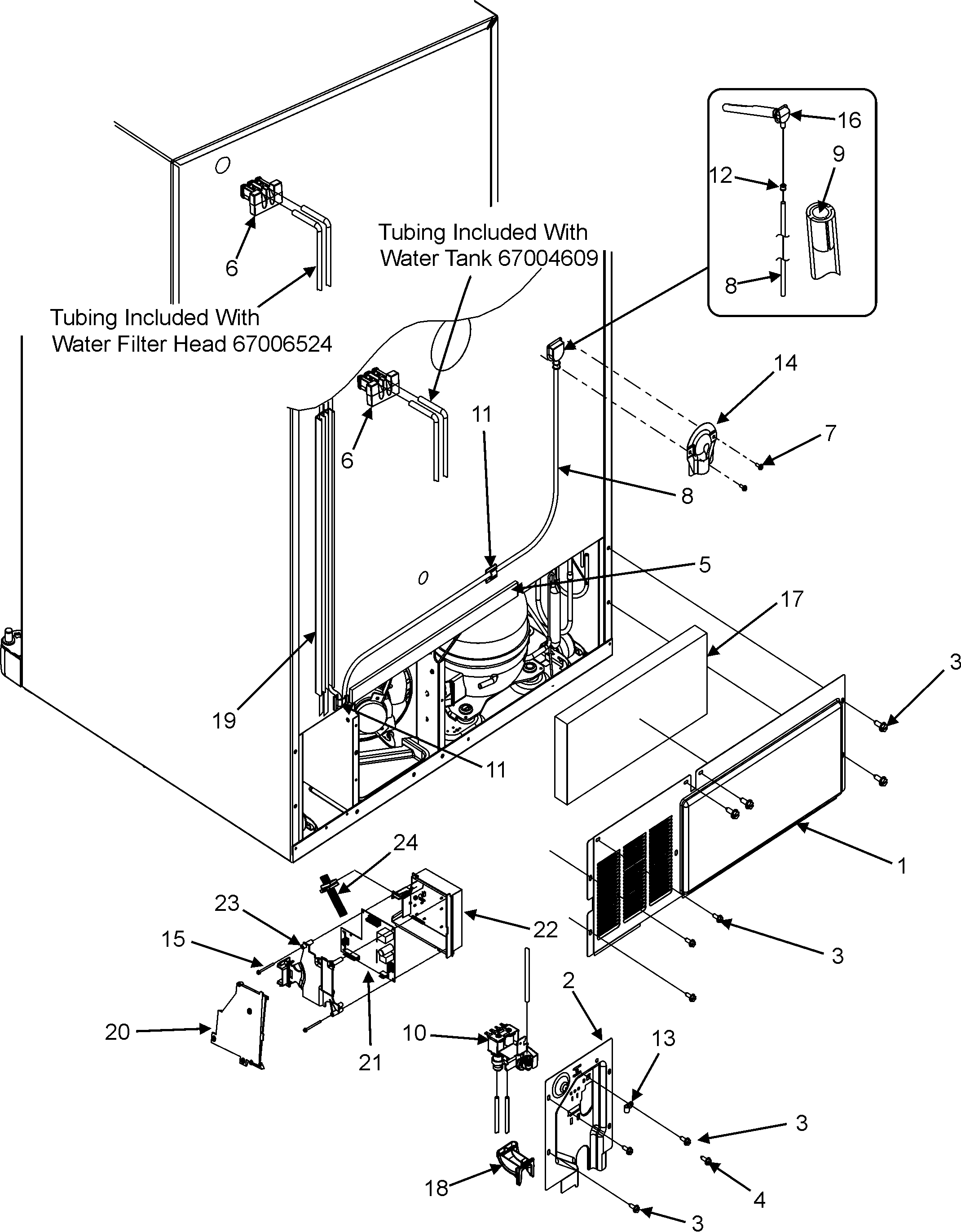Jenn-Air JBR2286KES cabinet back diagram