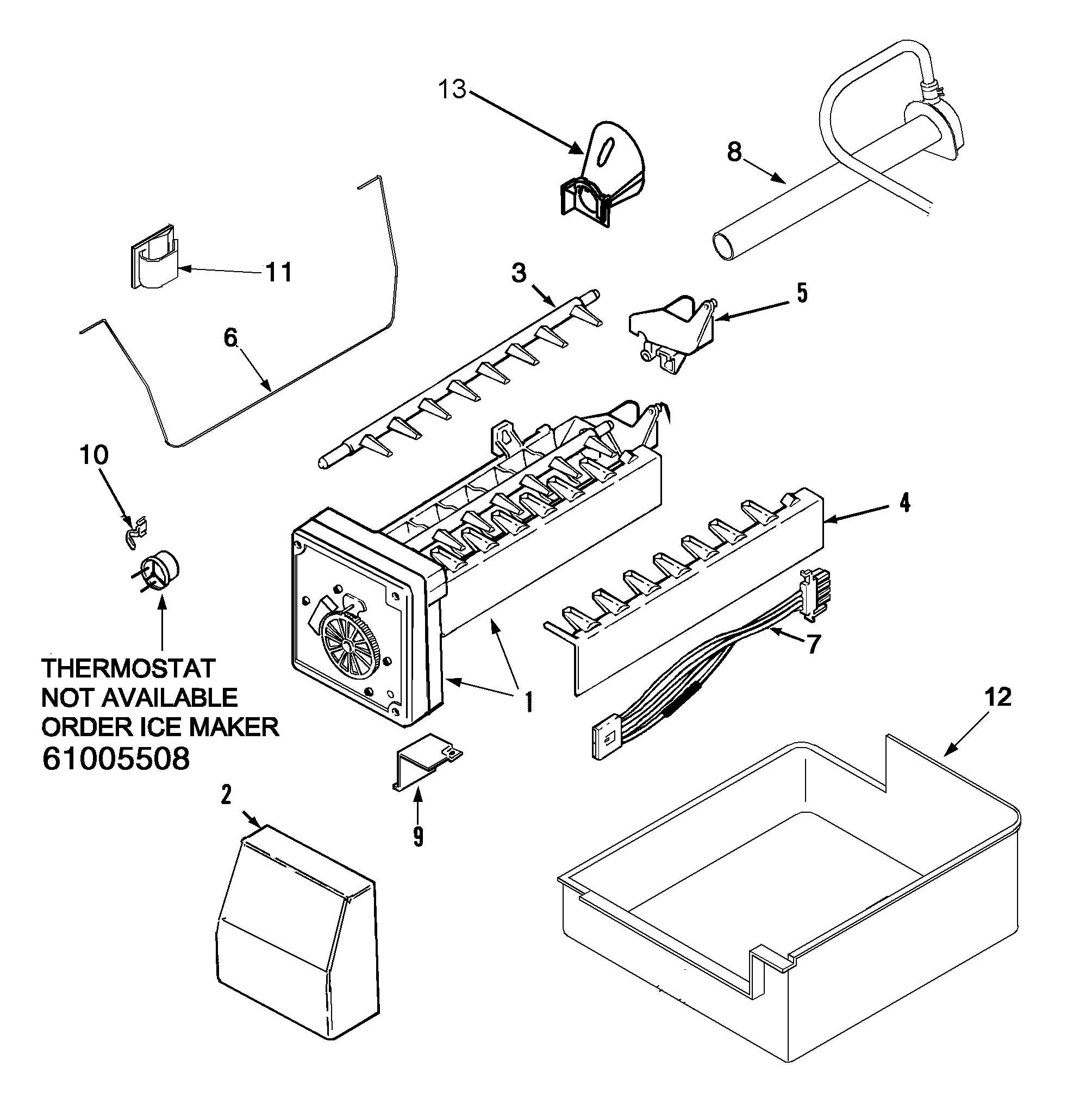Jenn-Air JBR2286KES ice maker diagram