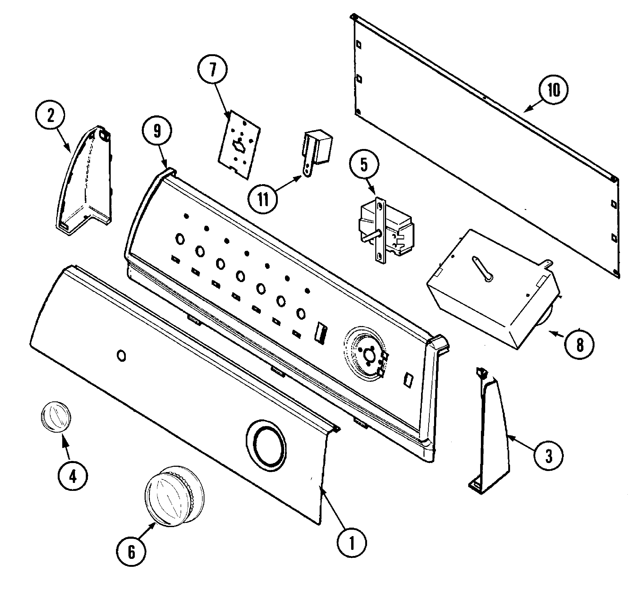 Maytag PYGS244AWW control panel diagram