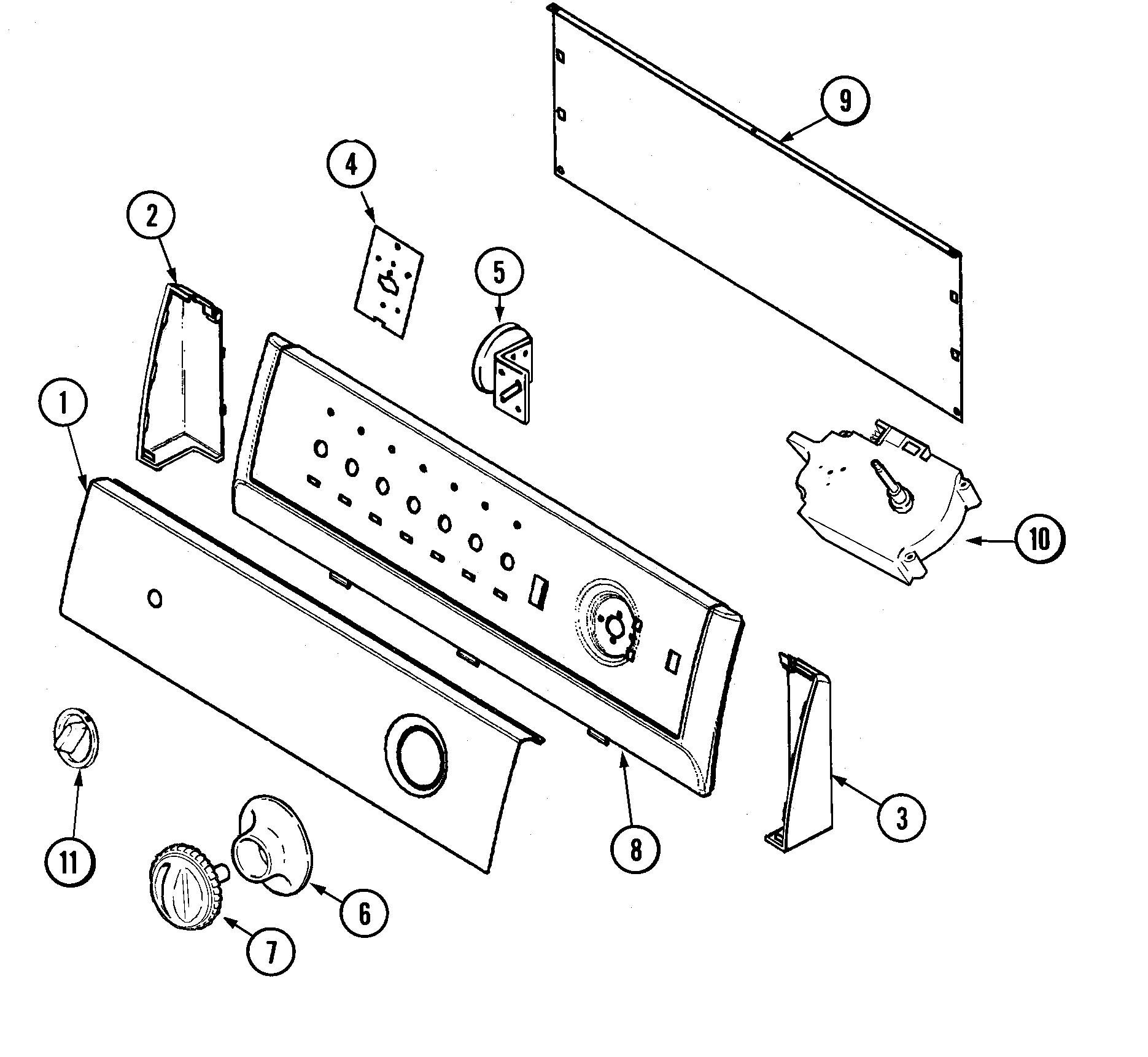 Magic Chef CAV1004AWW control panel diagram