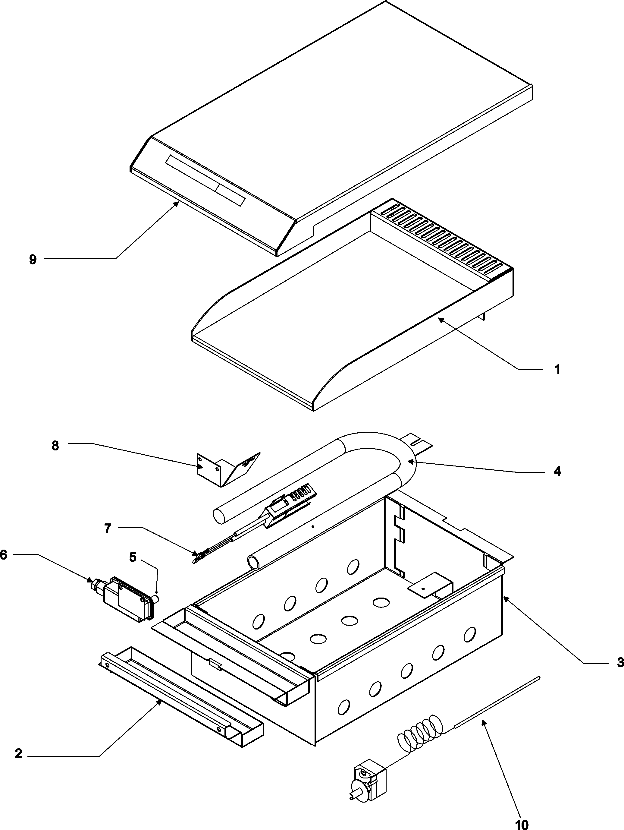 Jade RJSG3611A griddle diagram