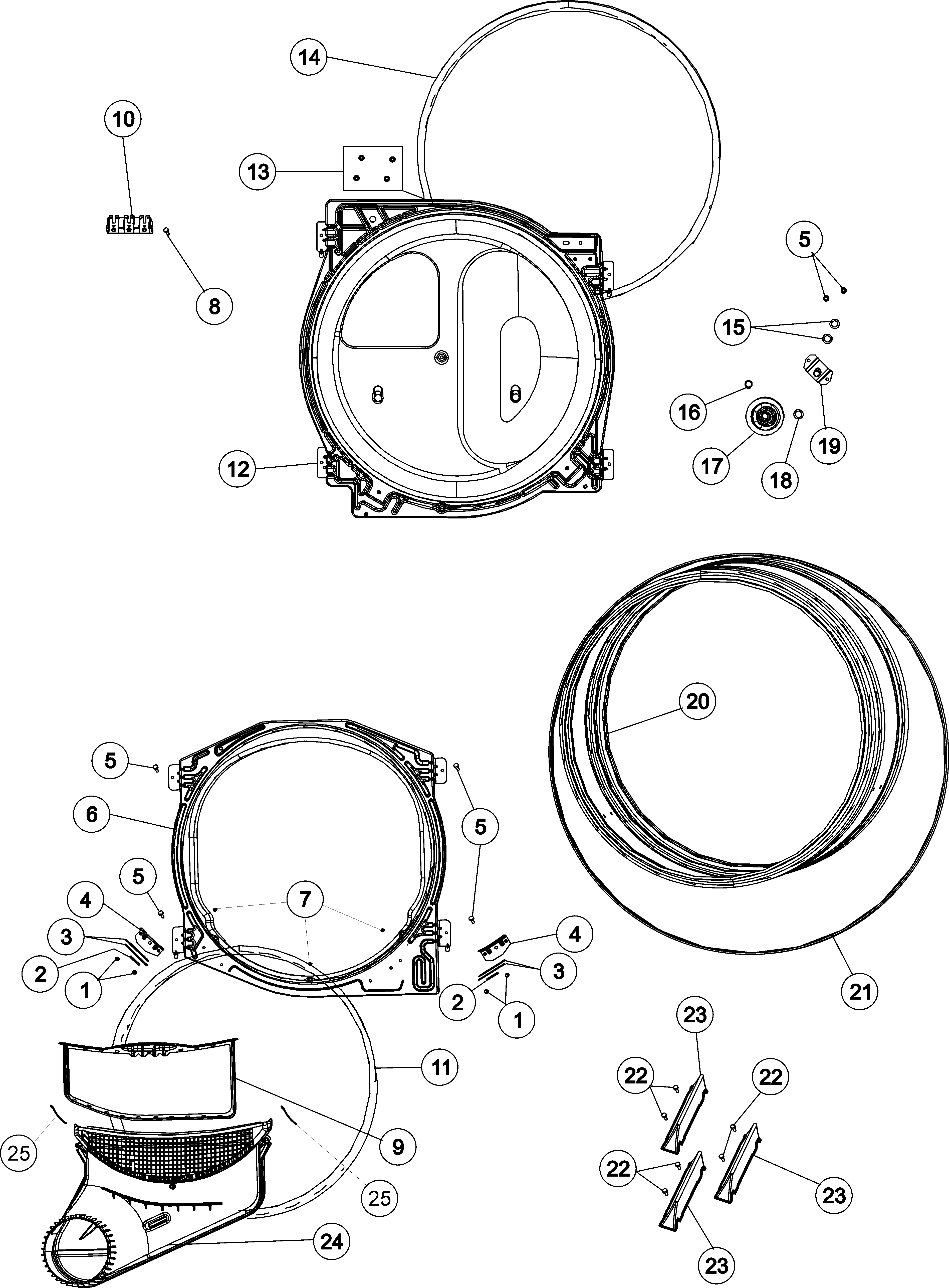 Maytag MDG5806AWW tumbler diagram