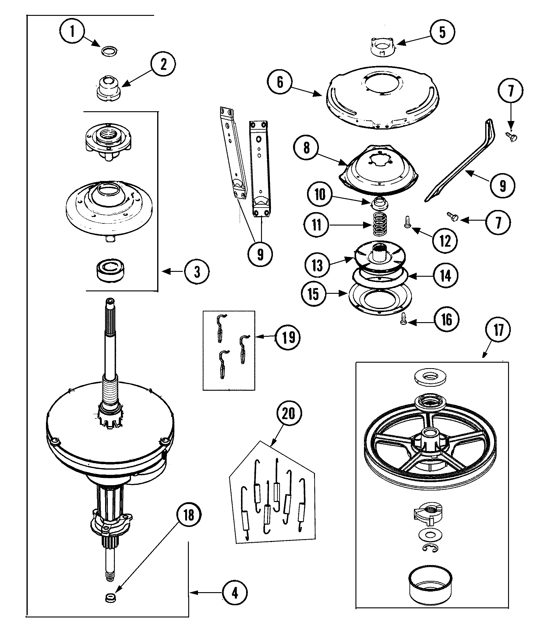 Maytag MAV3758AWW transmission diagram