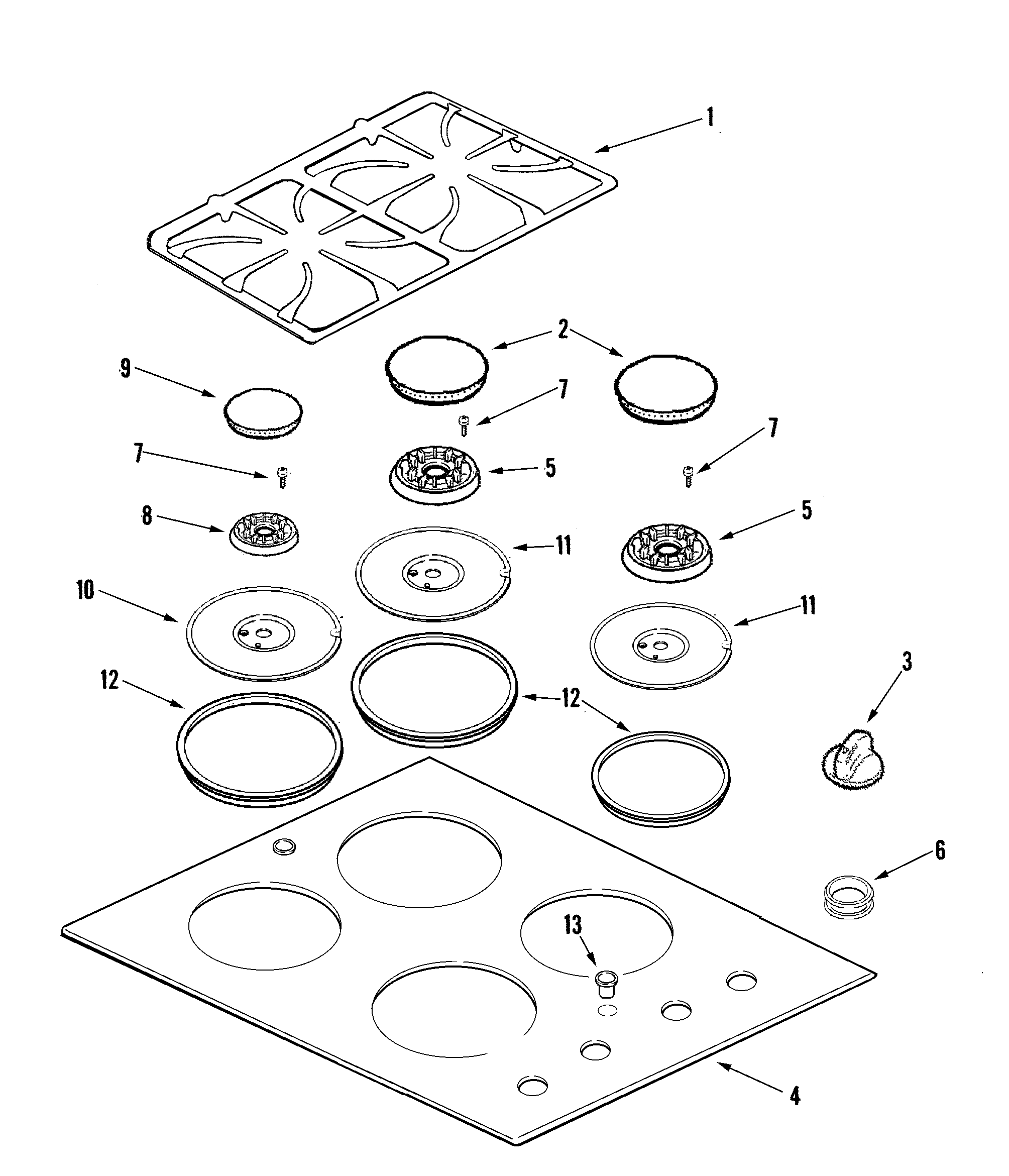 Maytag MGC6430BDB t0p assembly diagram