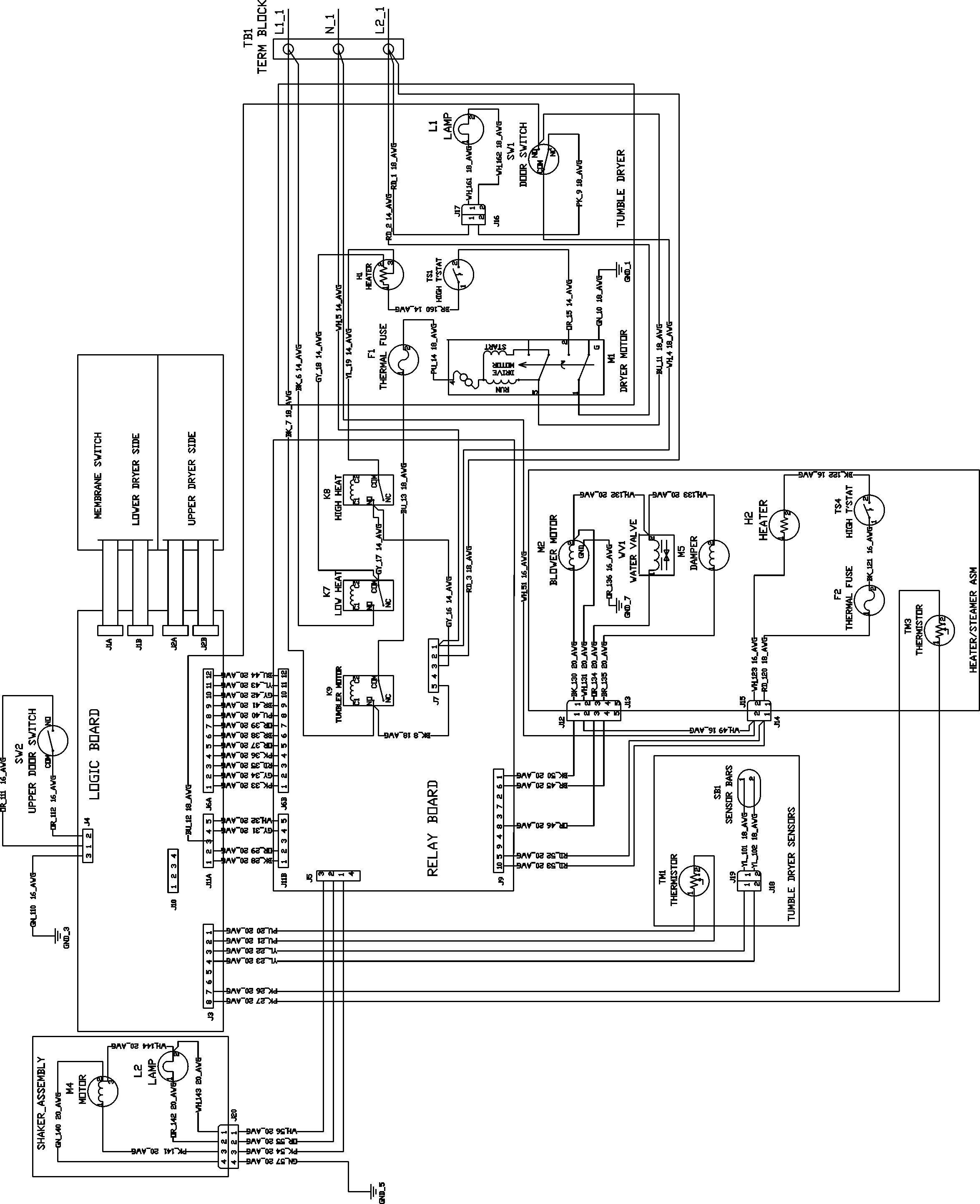 Maytag MCE8000AYW wiring information diagram