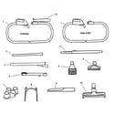 Hoover S5684 hose, cleaningtools diagram