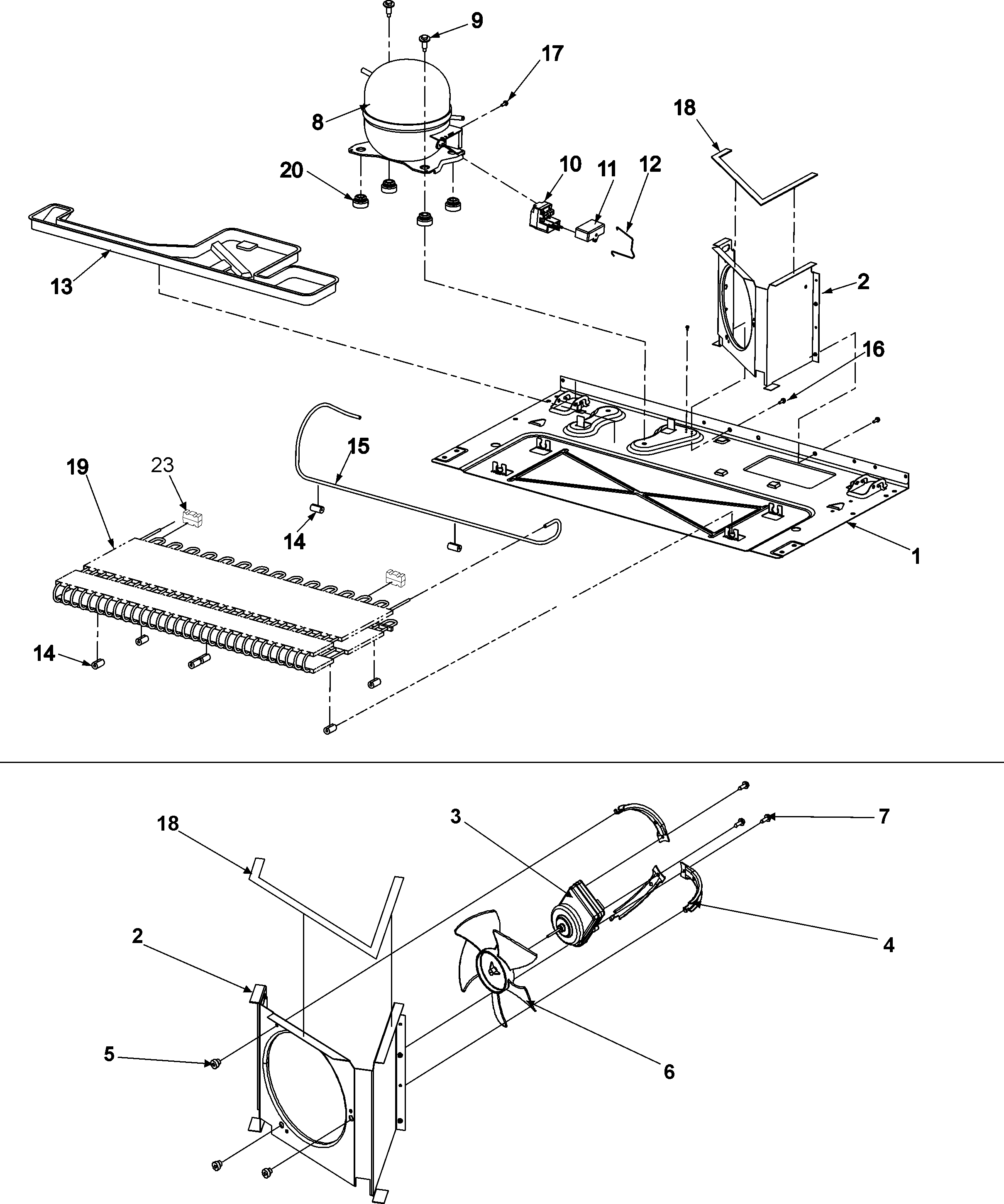 Kenmore 59655654500 compressor diagram
