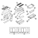 Jade RJGR6062A top assembly/gas controls diagram