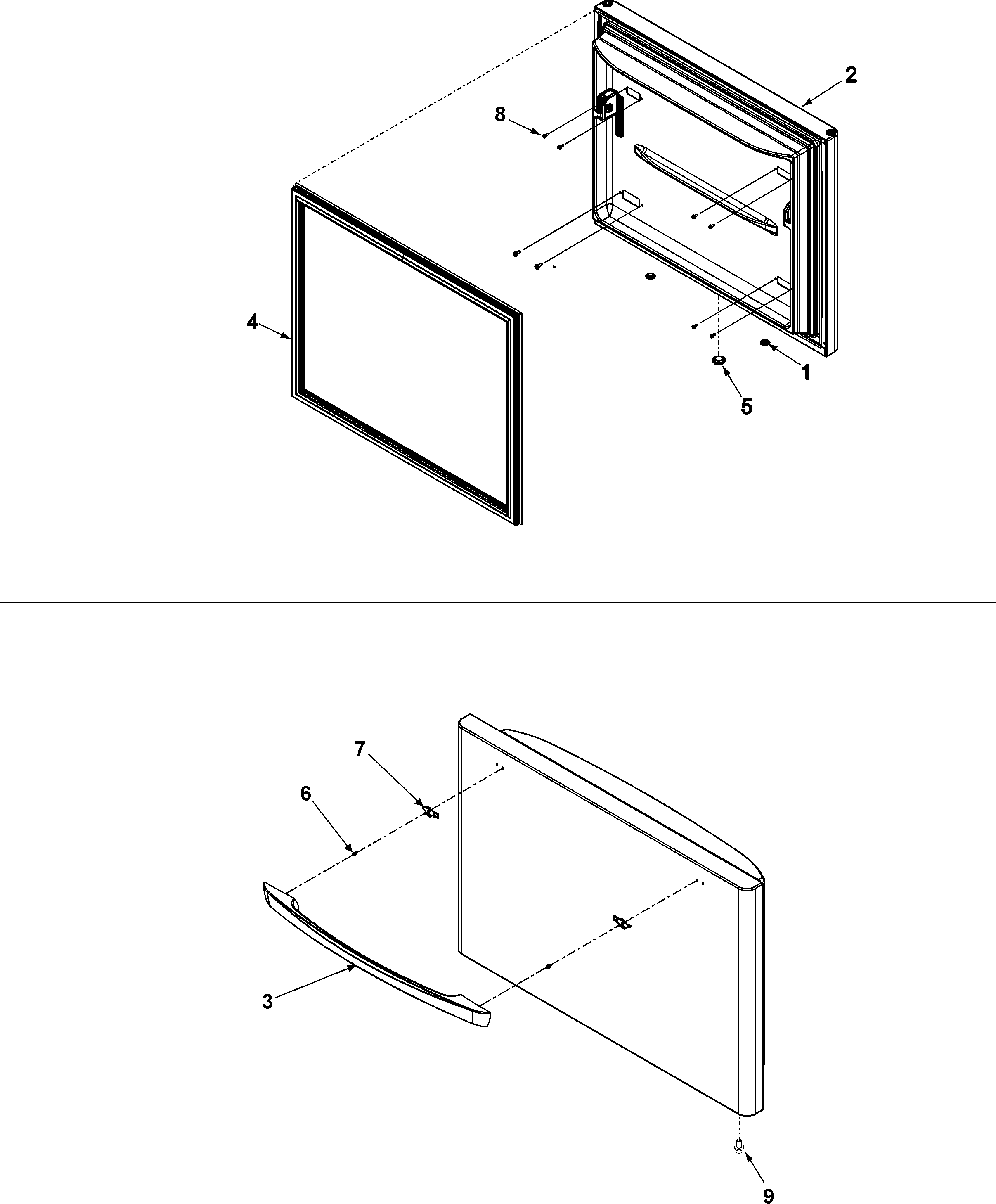Amana ABD2233DEW0 freezer door diagram