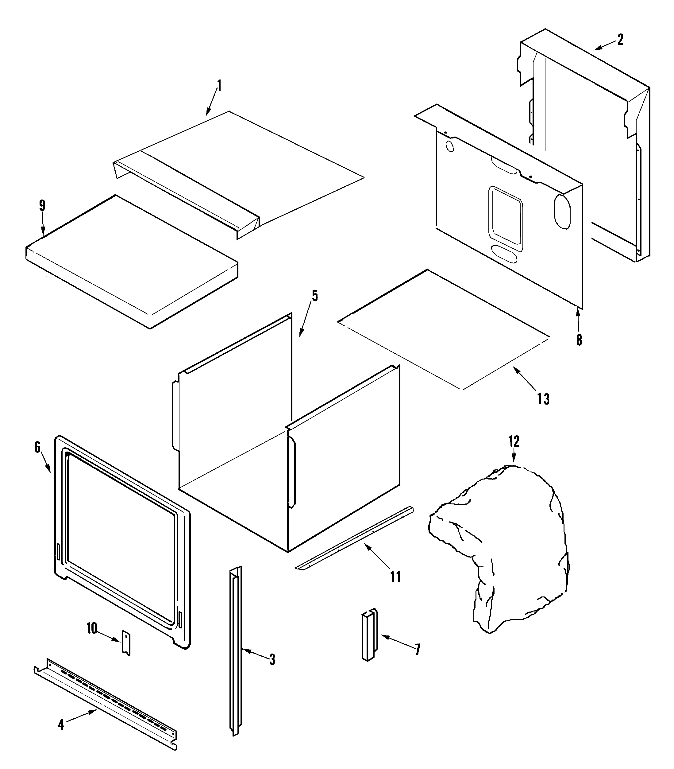 Jenn-Air JMW8330DAB body diagram