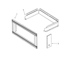 Jenn-Air JMW8330DAB microwave trim & attachments diagram