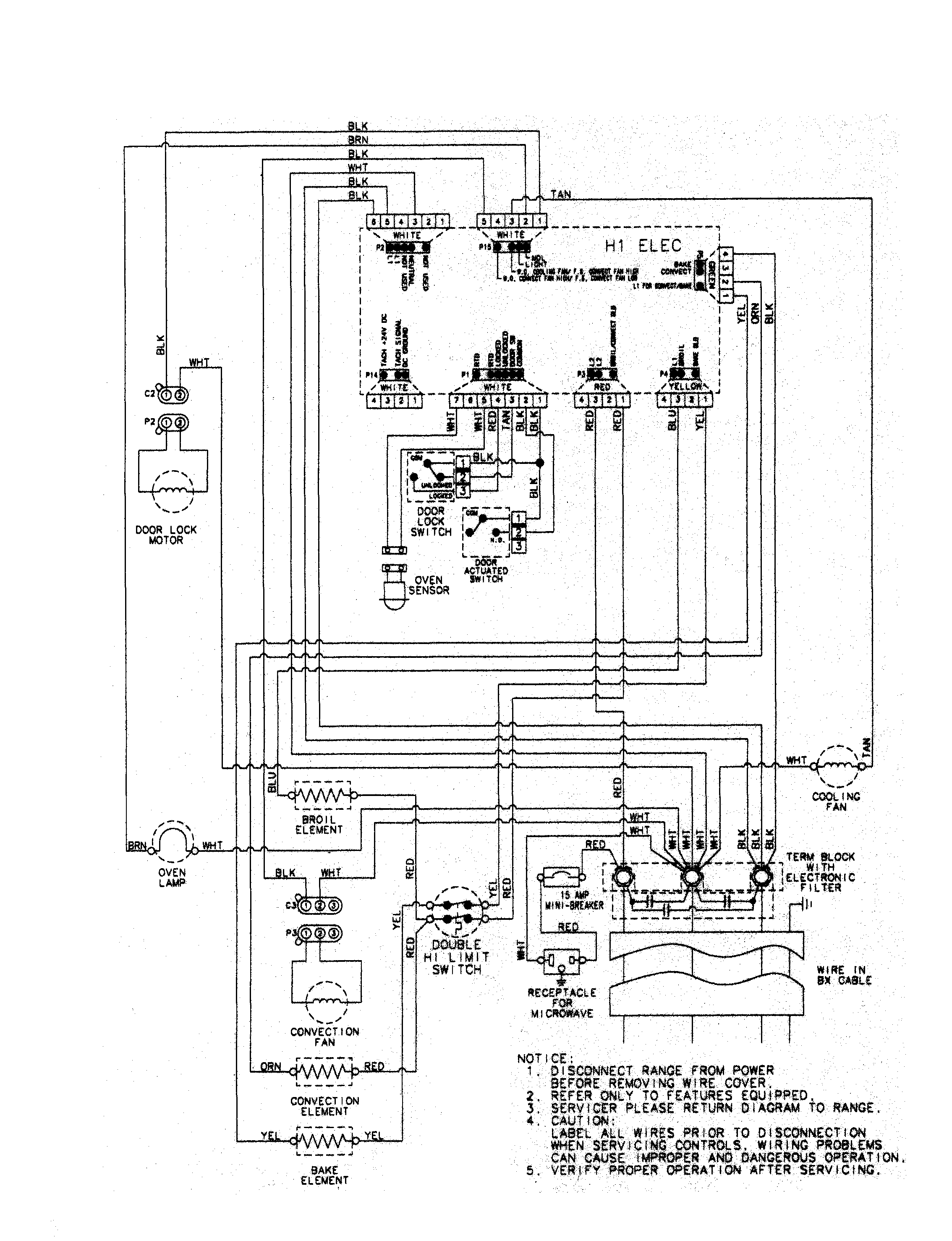 Jenn-Air JMW8330DAB wiring information diagram