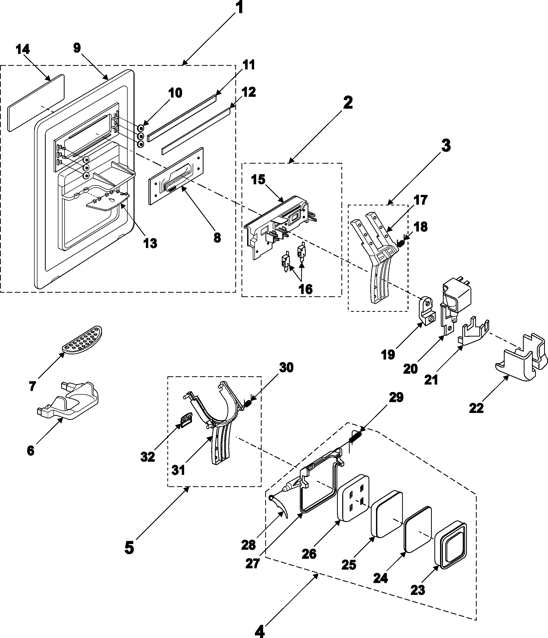 Samsung RS2533SW/XAA fountain diagram