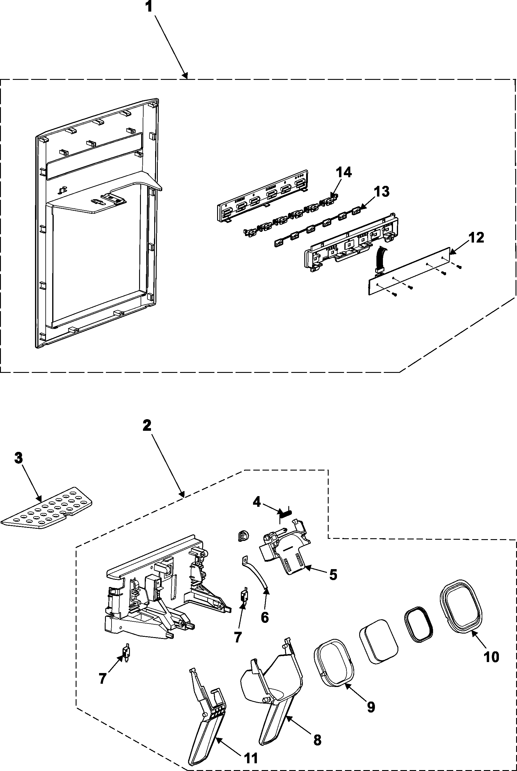 Samsung RS2624WW/XAA fountain diagram
