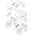 Samsung RB2155SW/XAA refrigerator shelves diagram