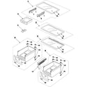 Samsung RB1944SL/XAA refrigerator shelves diagram