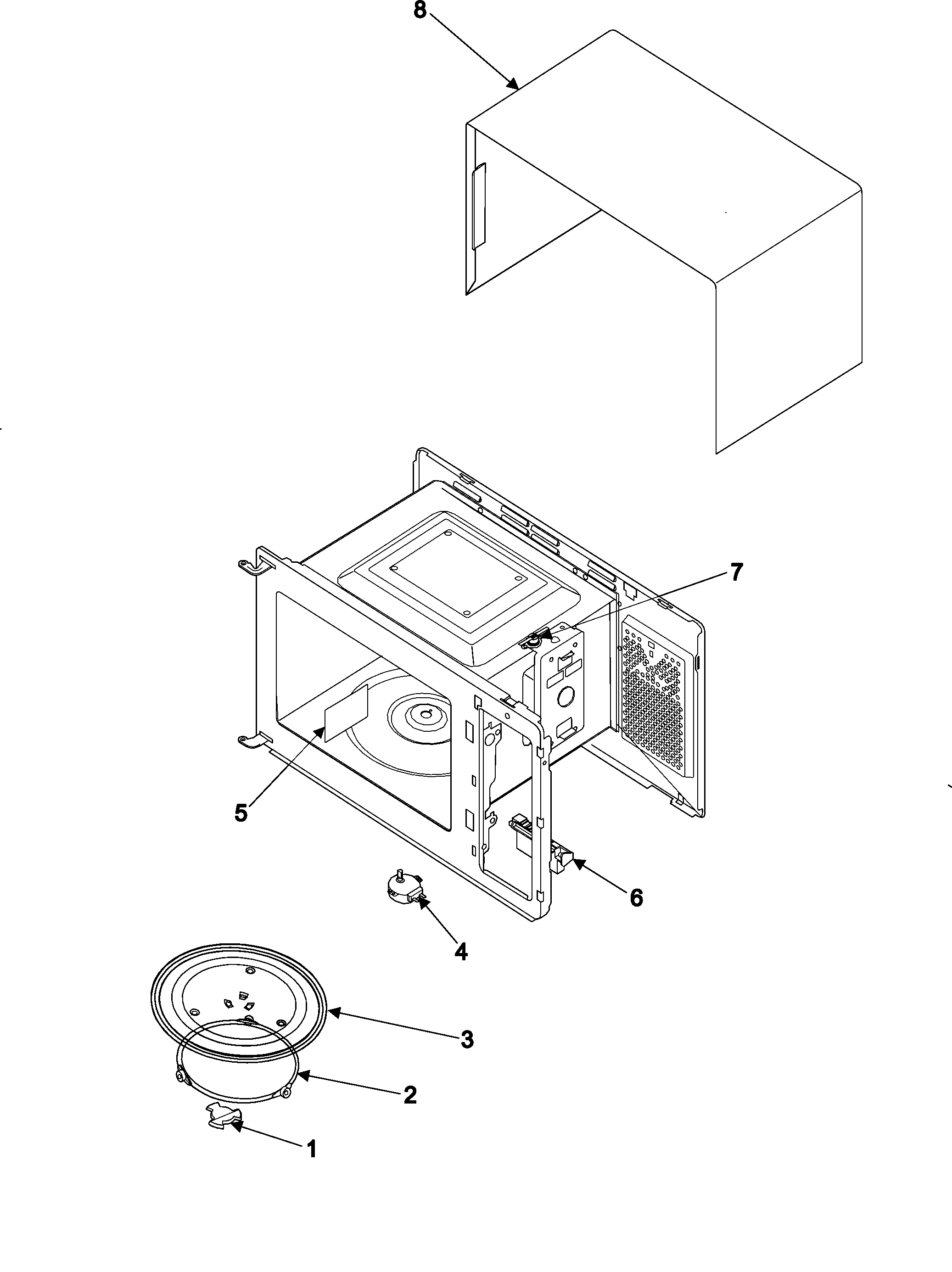 Samsung MW1030WA/XAA body/cavity/elements diagram